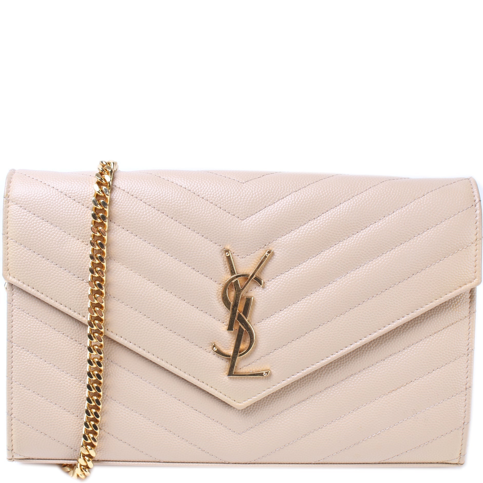 YSL Saint Laurent Grain De Wallet Bag Chain Travel Bag Chain Wallet 1