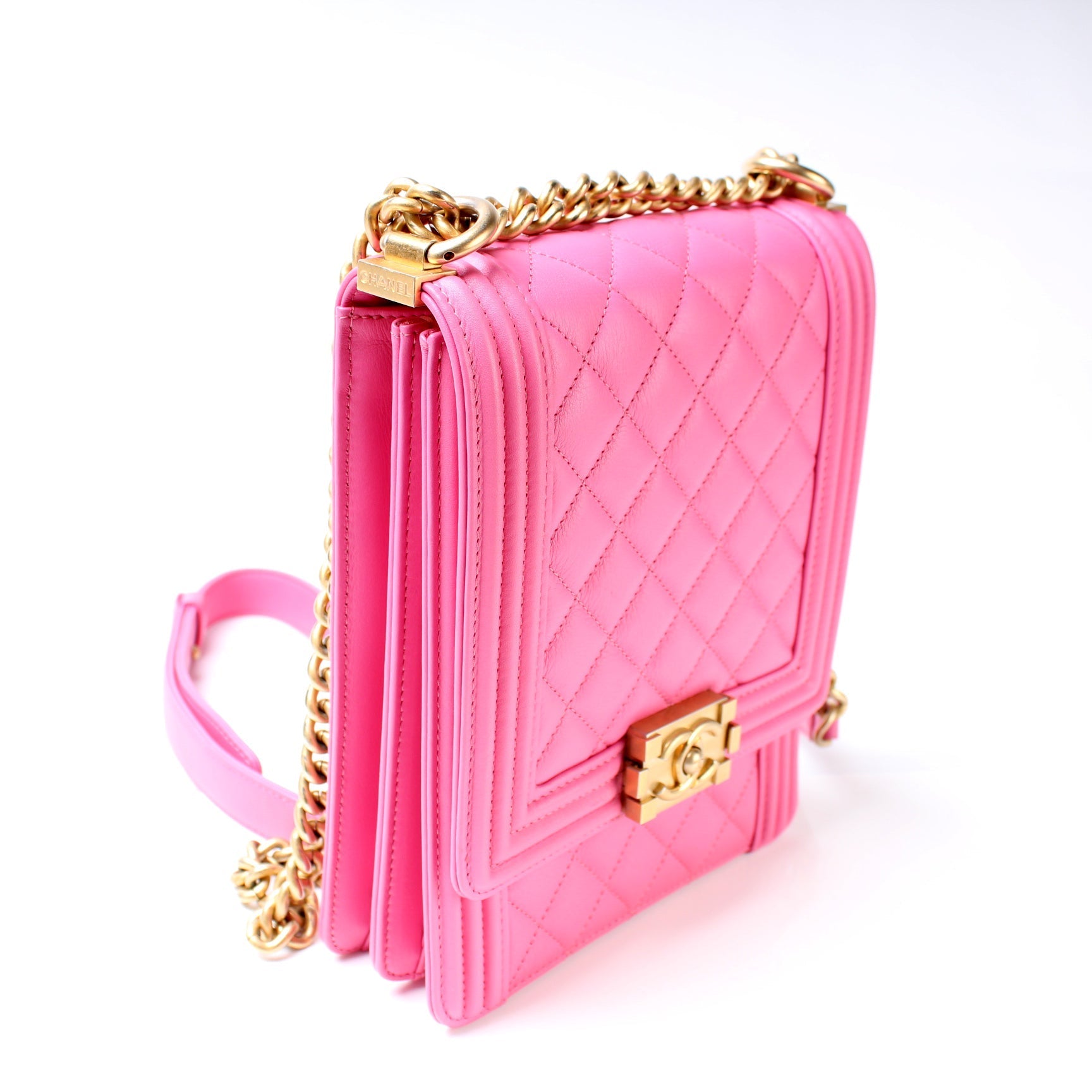 Chanel Boy North South Flap 27M Handbag
