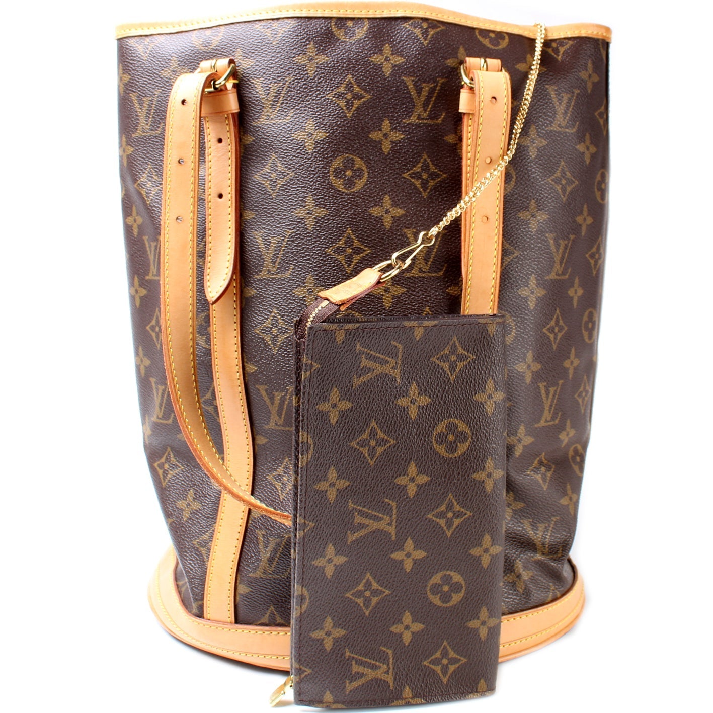 Louis Vuitton Bucket GM w Monogram Bucket Bag