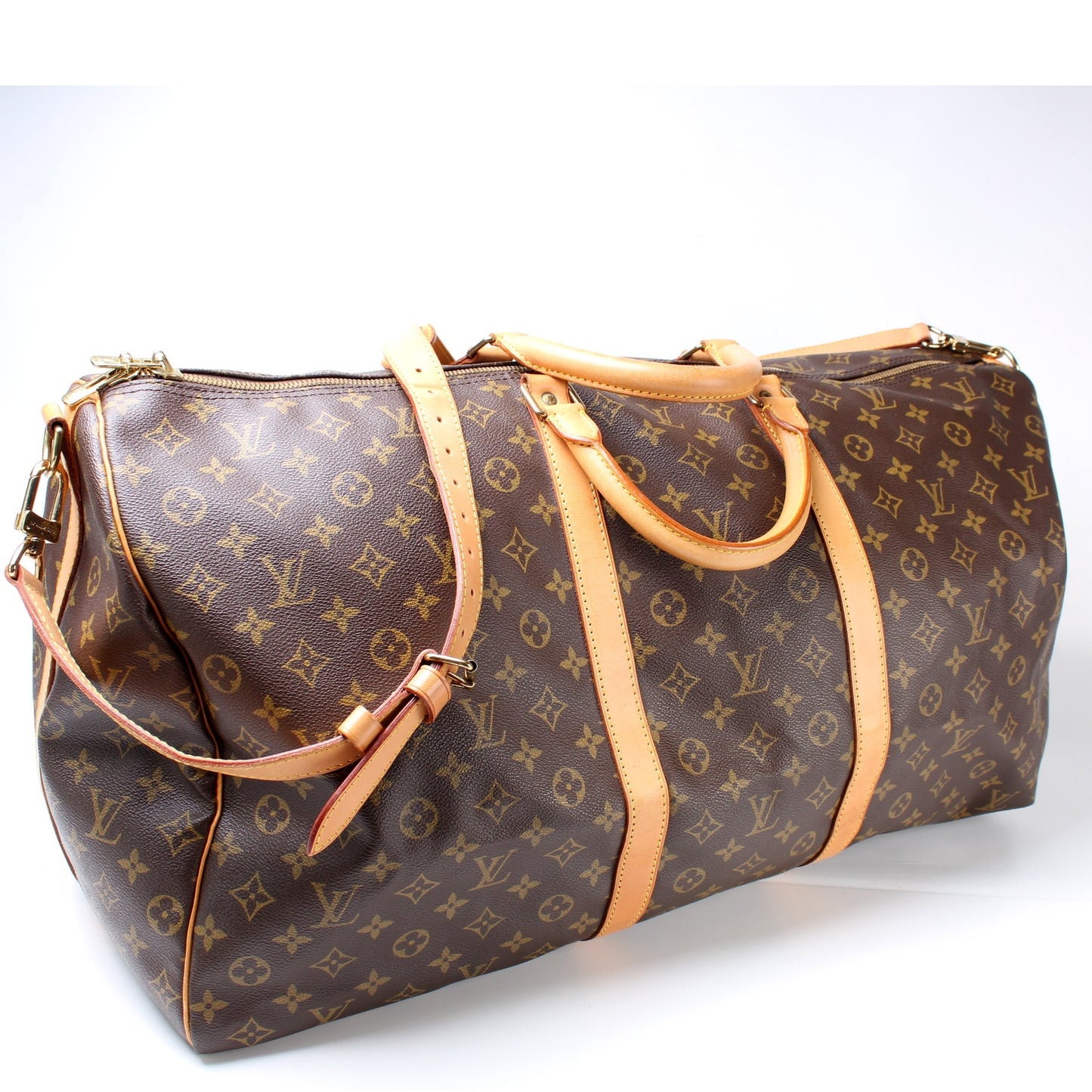 Louis Vuitton Keepall 60 Bandouliere Monogram Travel Bag Monogram 32