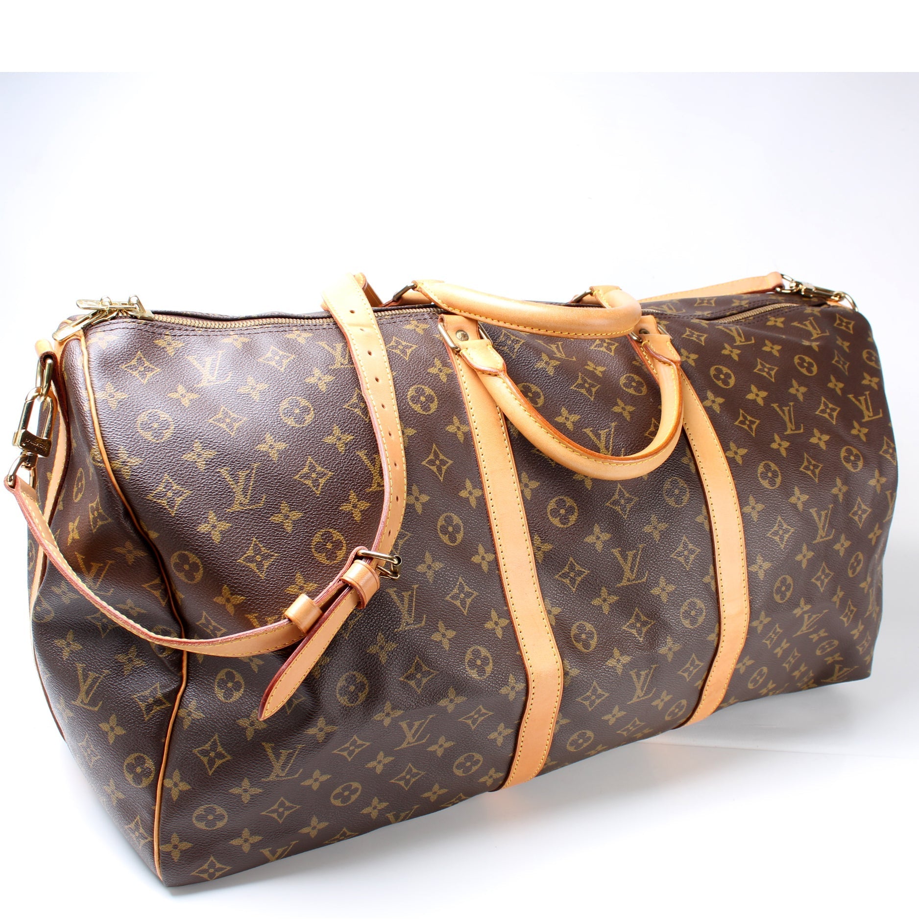 Louis Vuitton Keepall 60 Bandouliere Monogram Travel Bag Monogram 32