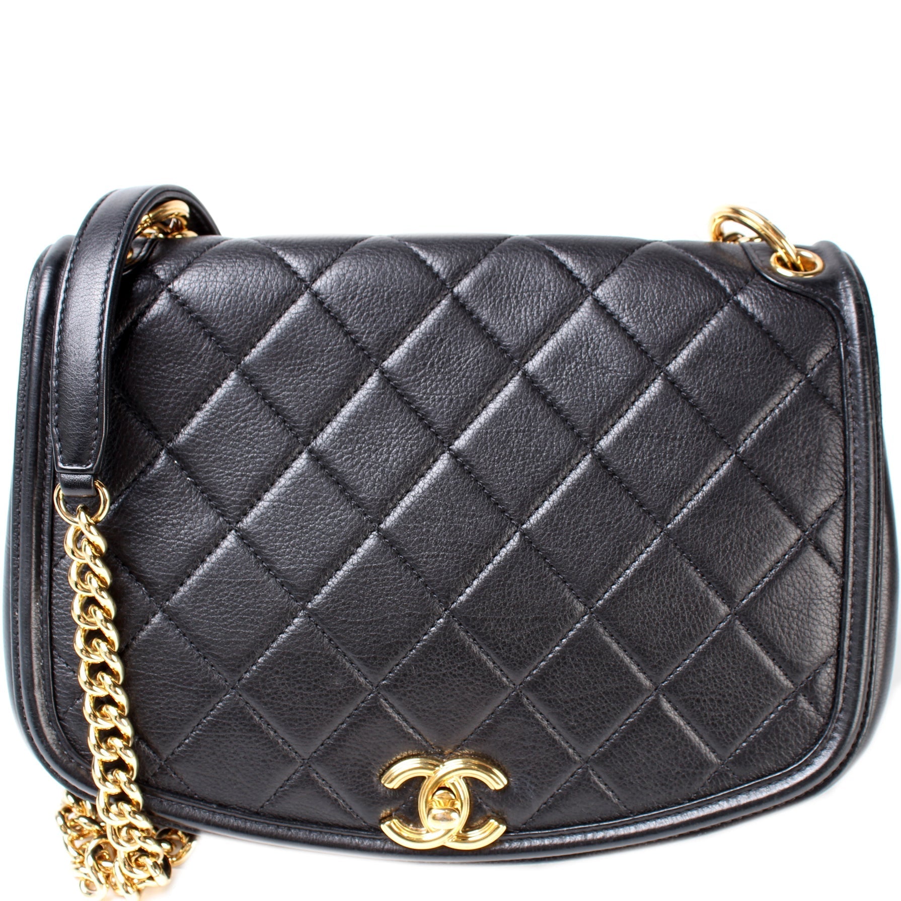 Chanel Underline Flap Quilted Calfskin 28M Handbag