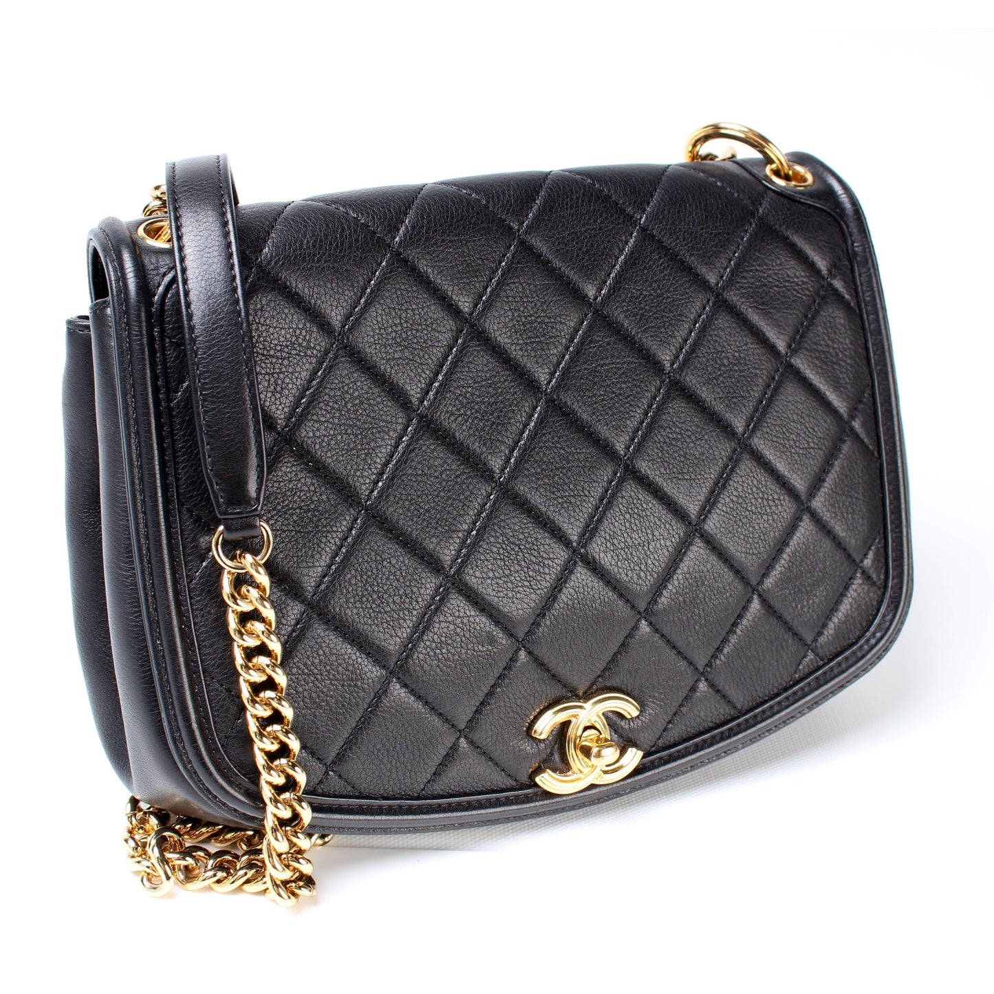 Chanel Underline Flap Quilted Calfskin 28M Handbag