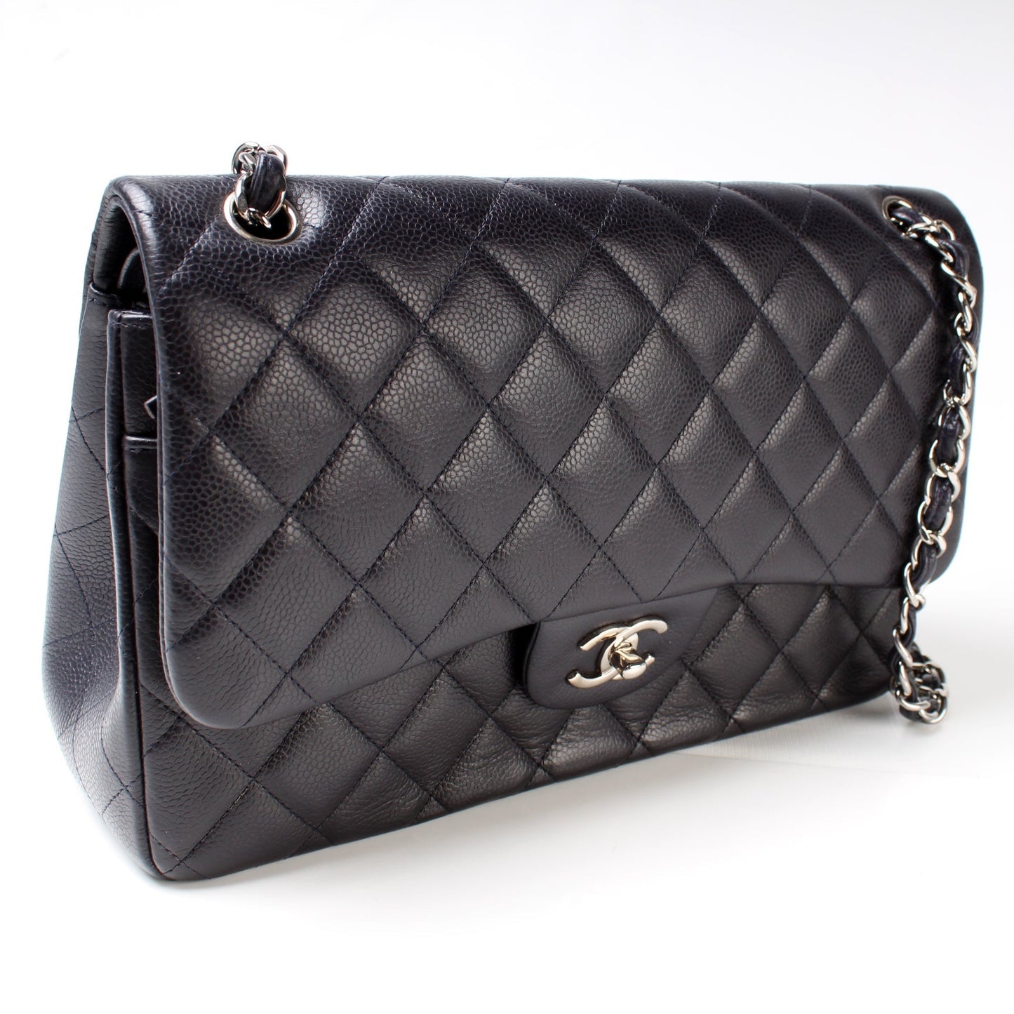 Chanel Classic Flap Jumbo Caviar 17-20M -ON Handbag