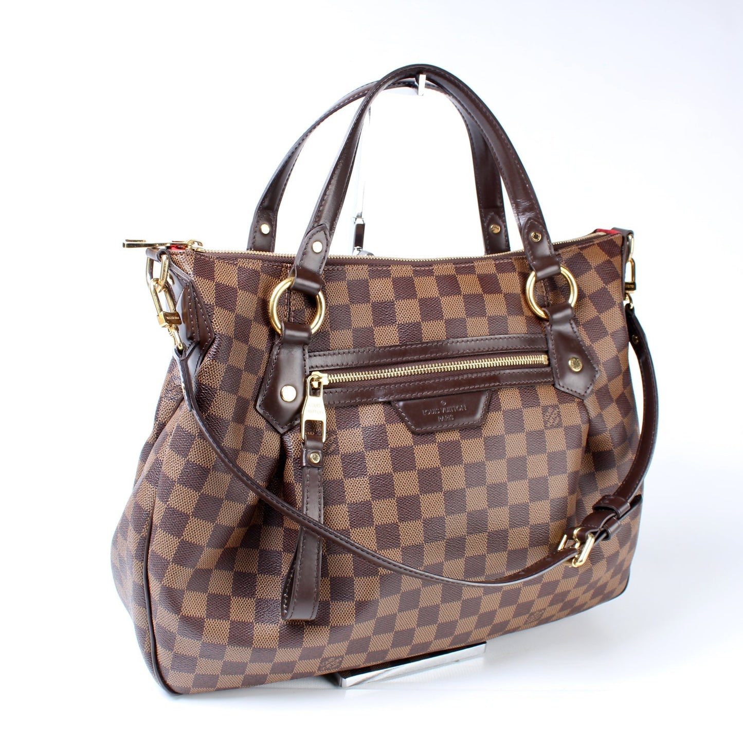 Louis Vuitton Evora MM Ebene Damier Handbag Ebene 9