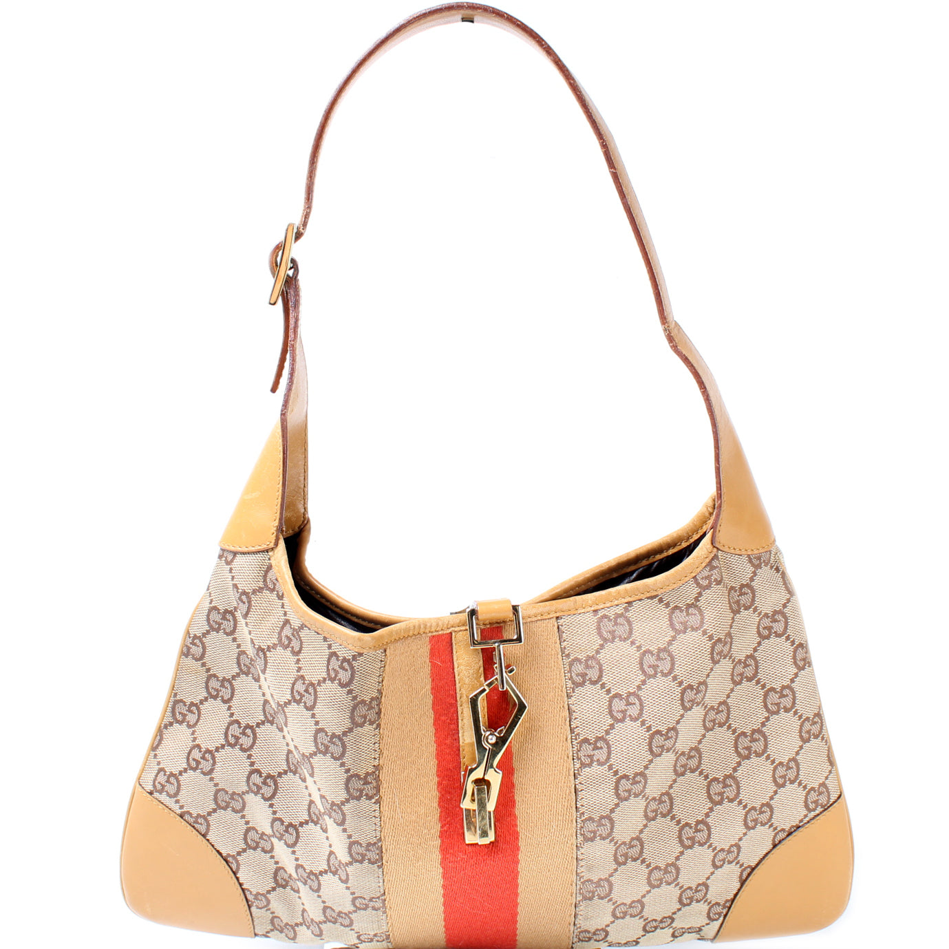 Gucci 001. GG Jackie Canvas Shoulder Bag