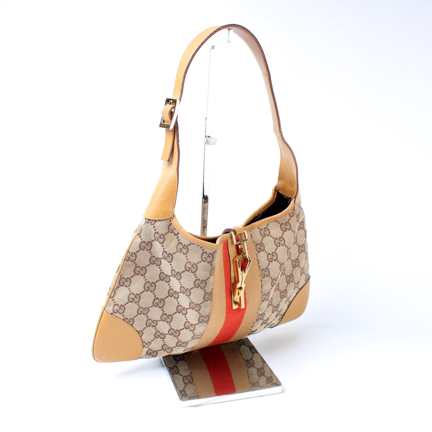 Gucci 001. GG Jackie Canvas Shoulder Bag
