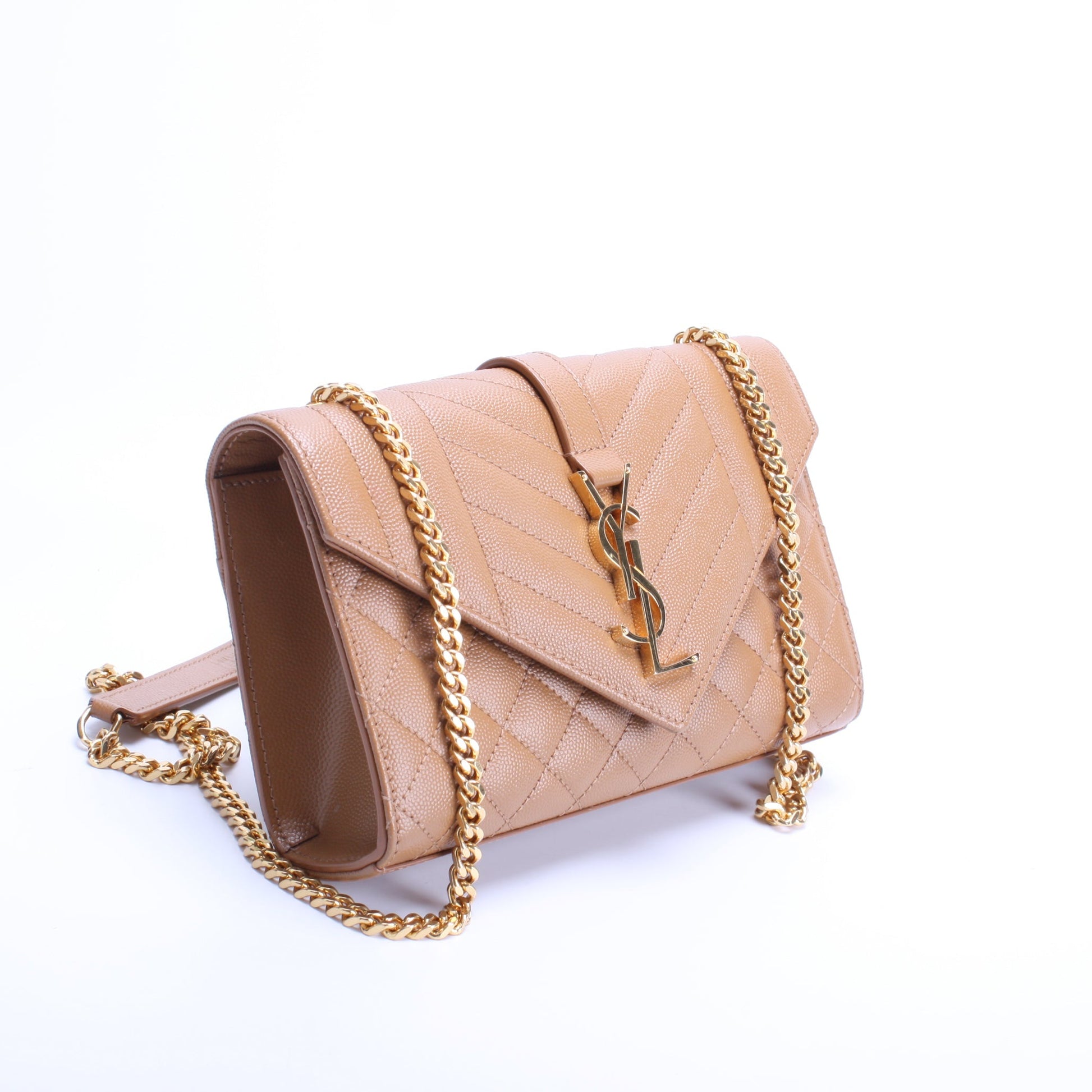 YSL Saint Laurent Saint Laurent Envelope Chevron Bag Small Travel Bag