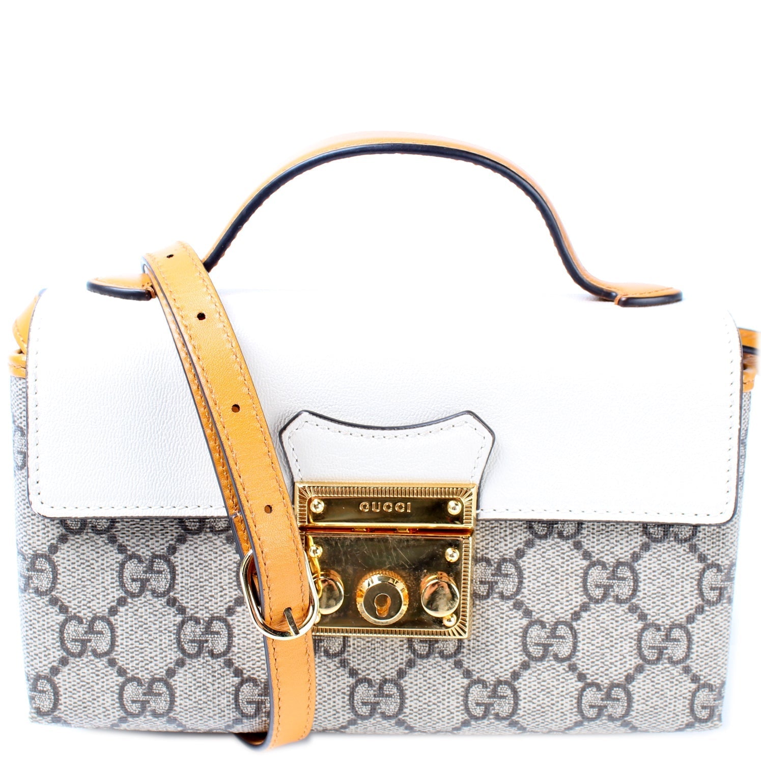 Gucci GG Supreme Padlock Mini Travel Bag Padlock Bag