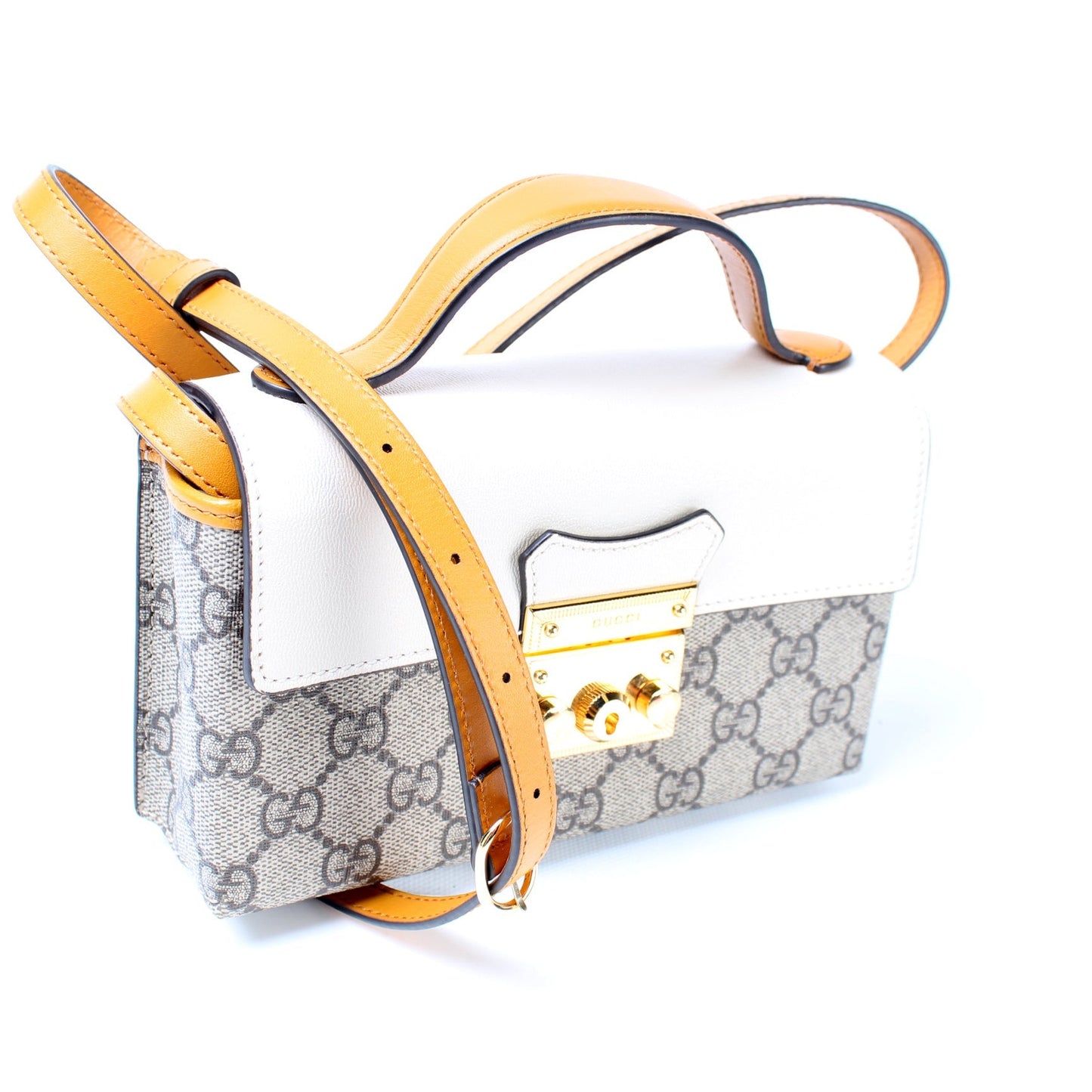 Gucci GG Supreme Padlock Mini Travel Bag Padlock Bag