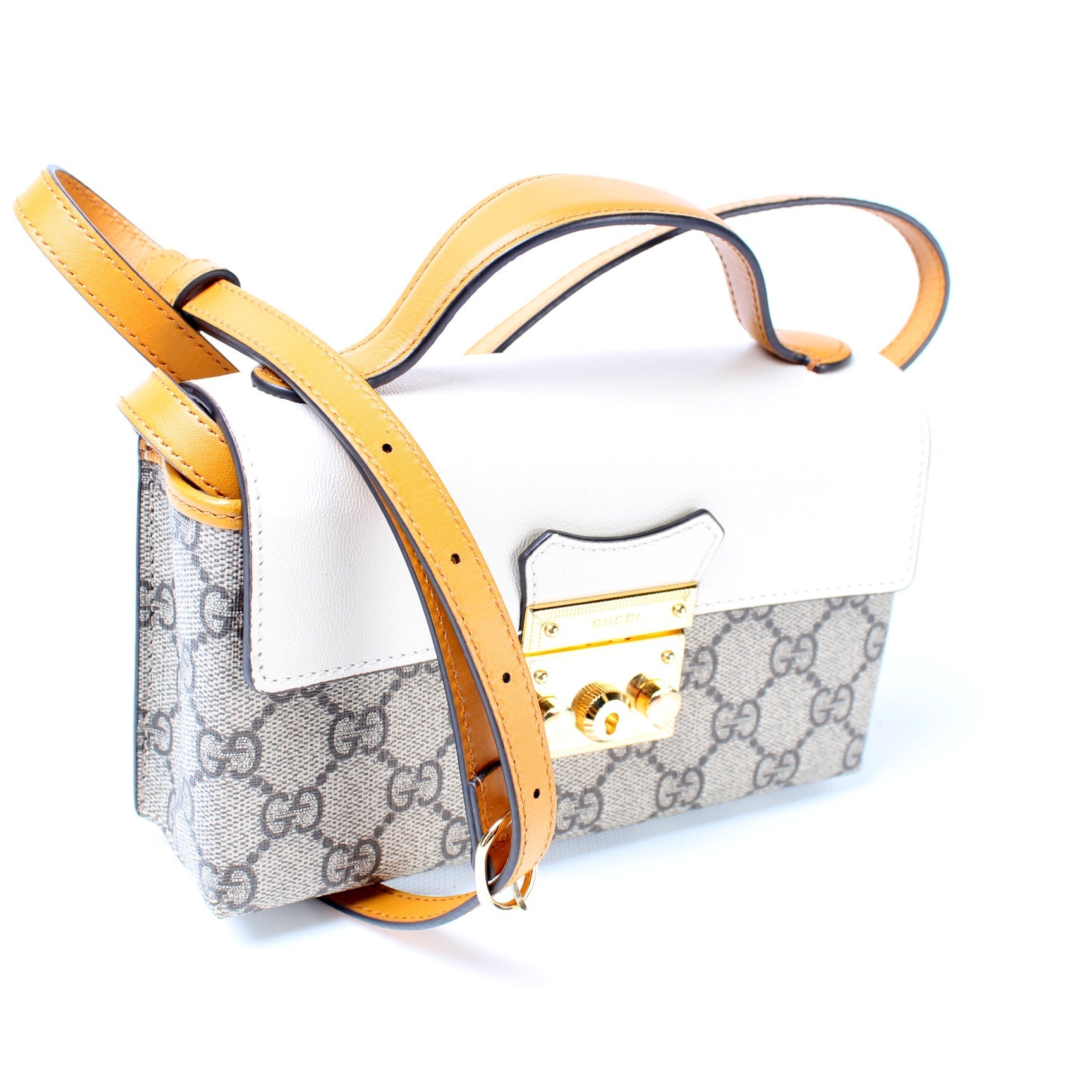 Gucci GG Supreme Padlock Mini Travel Bag Padlock Bag