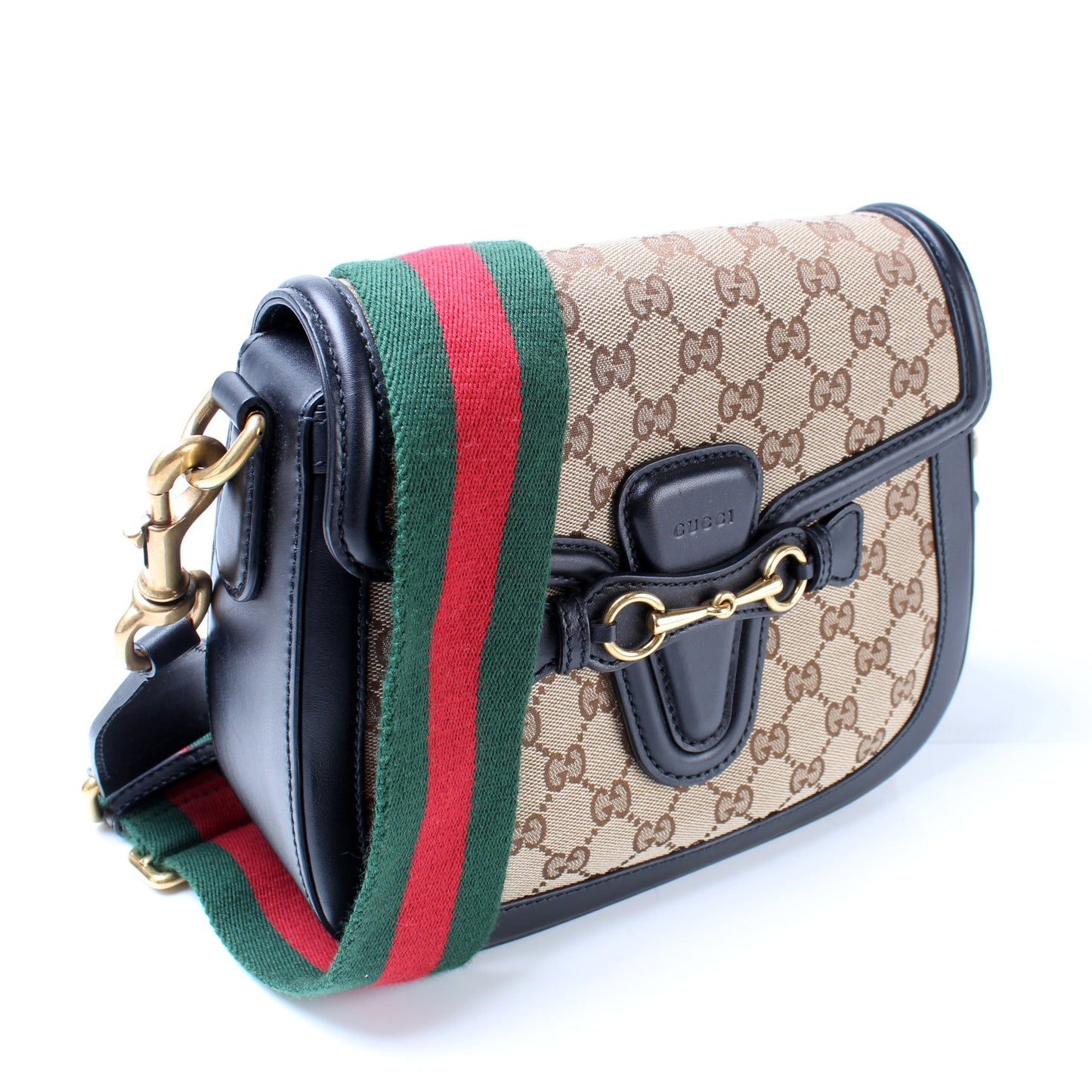 Gucci GG Lady Web Original Canvas Shoulder Bag