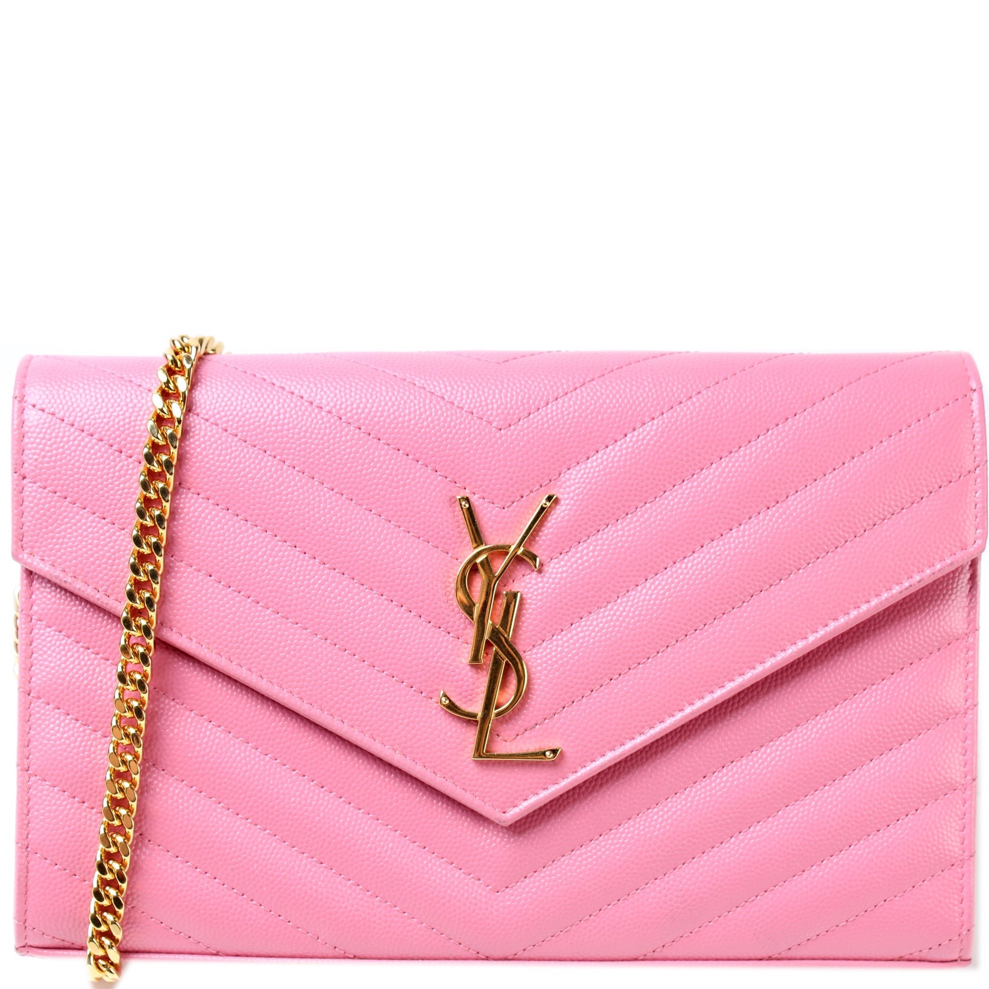 YSL Saint Laurent Grain De Wallet Bag Chain Travel Bag Chain Wallet 10