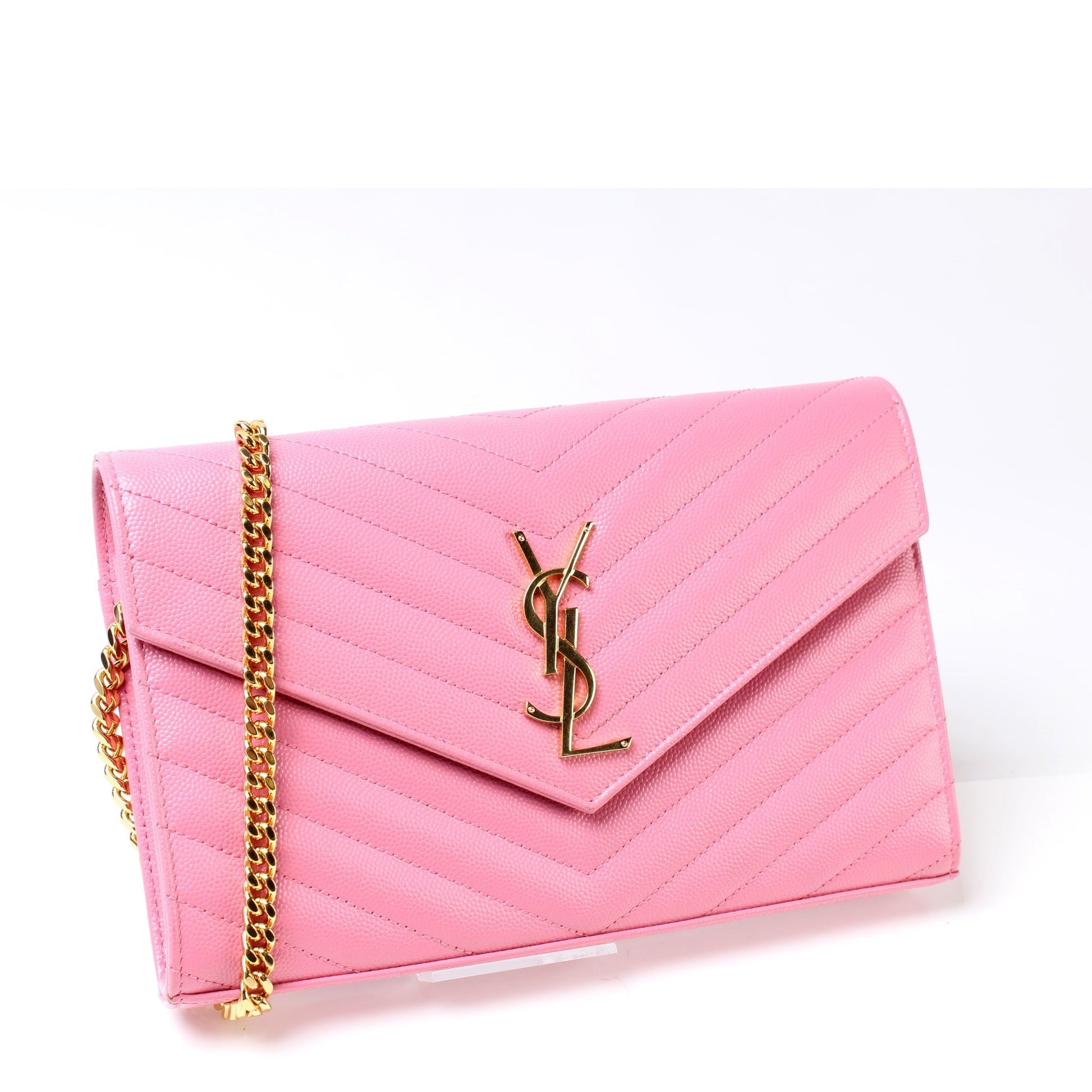YSL Saint Laurent Grain De Wallet Bag Chain Travel Bag Chain Wallet 10