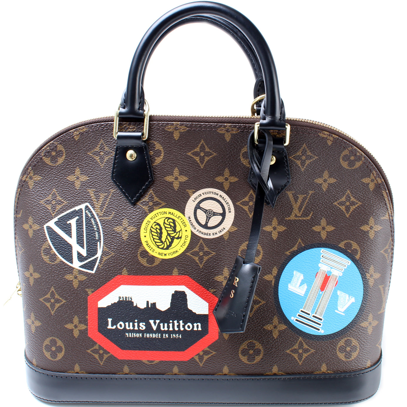 Louis Vuitton Alma PM World Tour Monogram Handbag