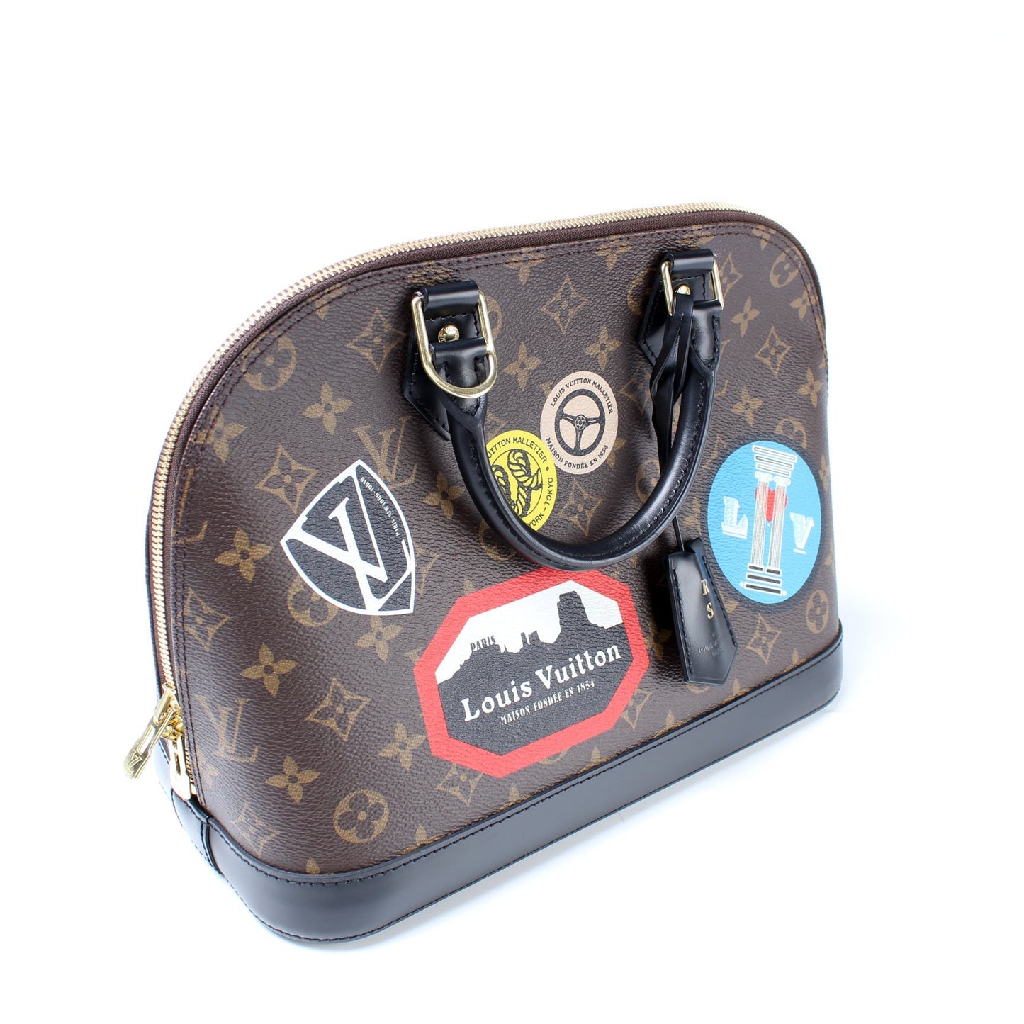 Louis Vuitton Alma PM World Tour Monogram Handbag