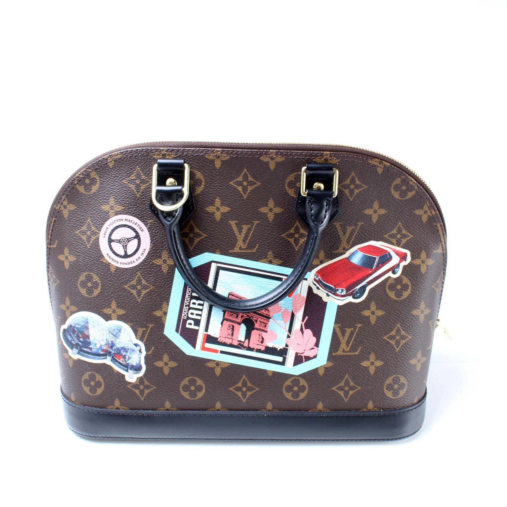 Louis Vuitton Alma PM World Tour Monogram Handbag