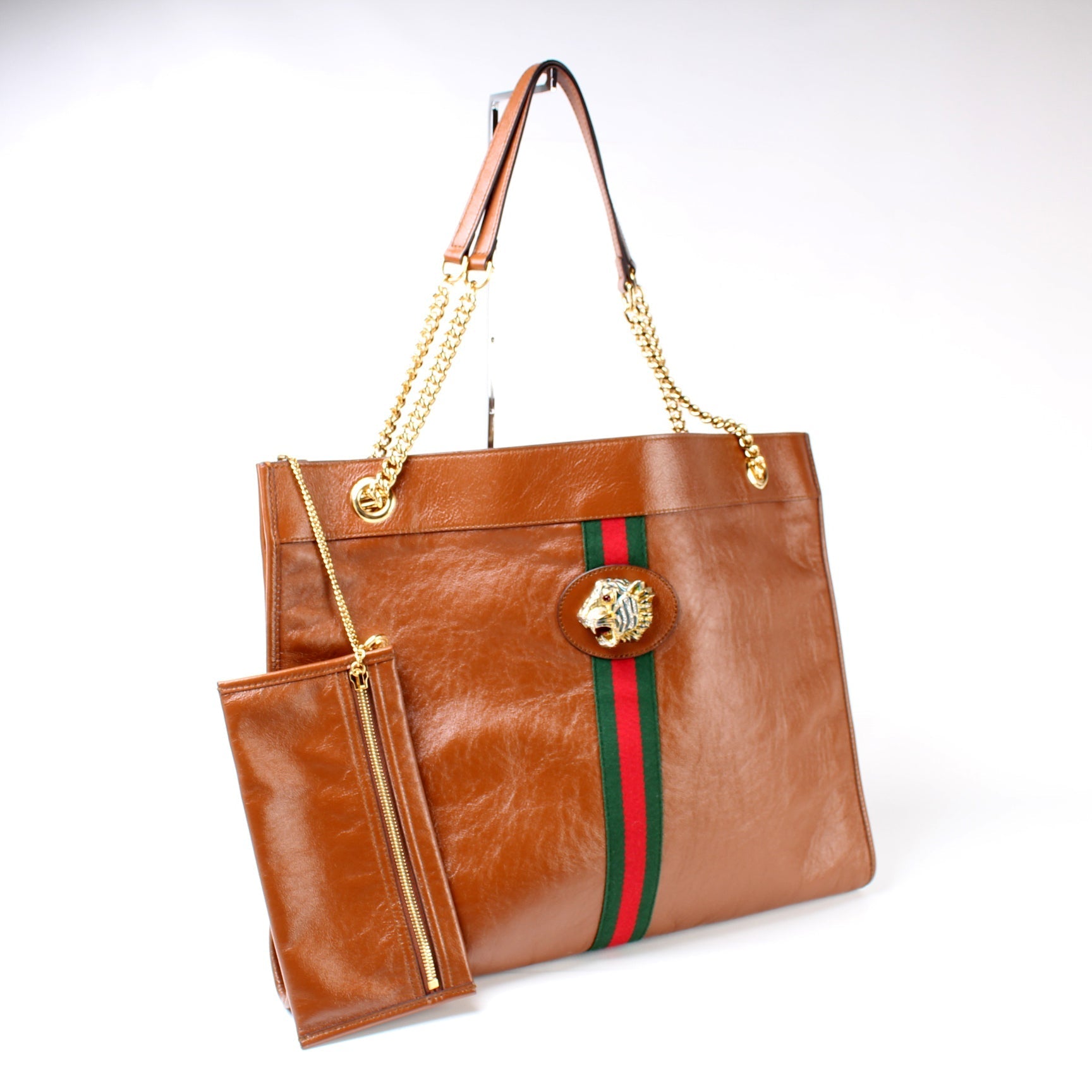 Gucci Rajah Leather Tote Bag