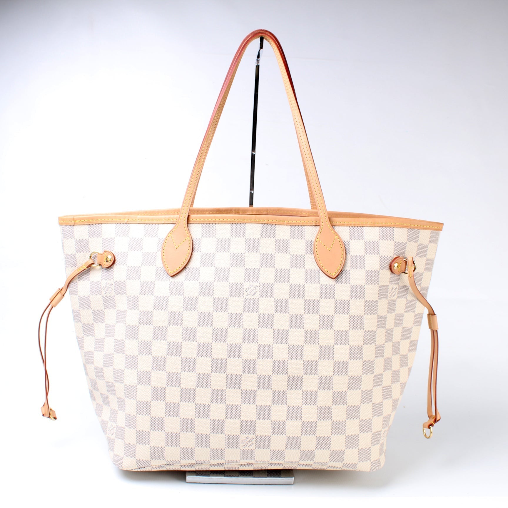 Louis Vuitton Neverfull MM Azur Damier Tote Bag Azur 90