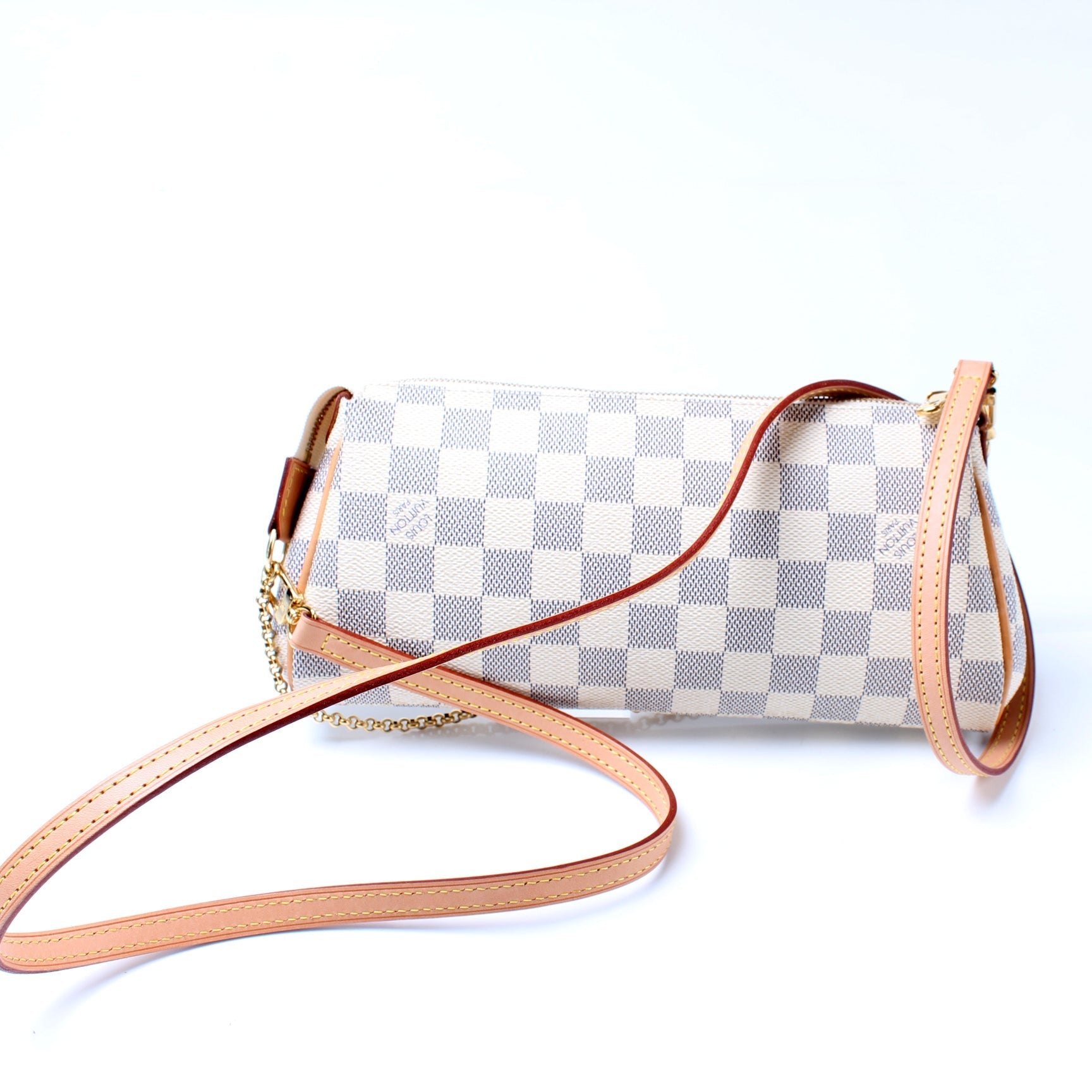 Louis Vuitton Eva Azur Damier Clutch Bag Azur 13