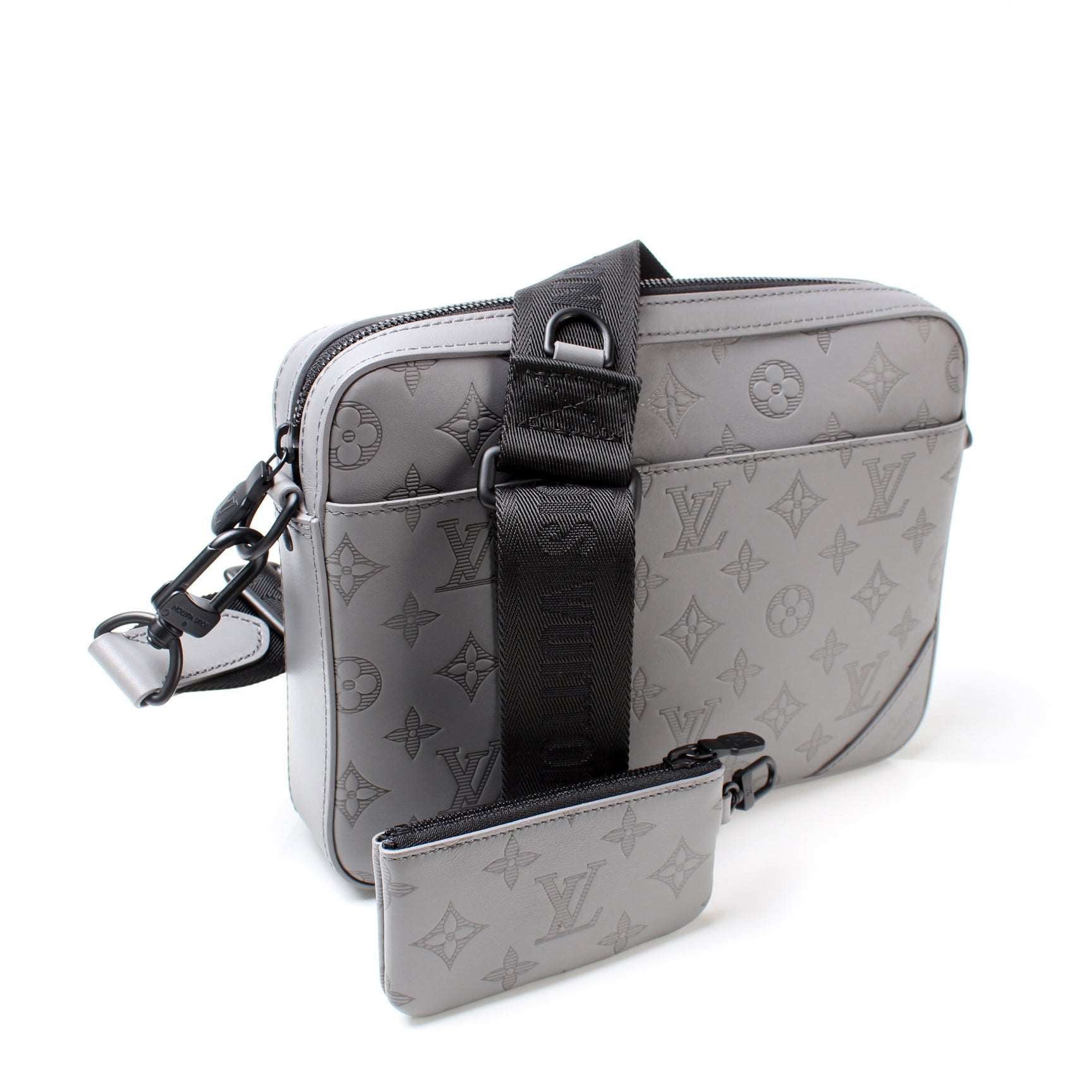 Louis Vuitton Duo Messenger Shadow Monogram Leather Crossbody Bag Leather 3