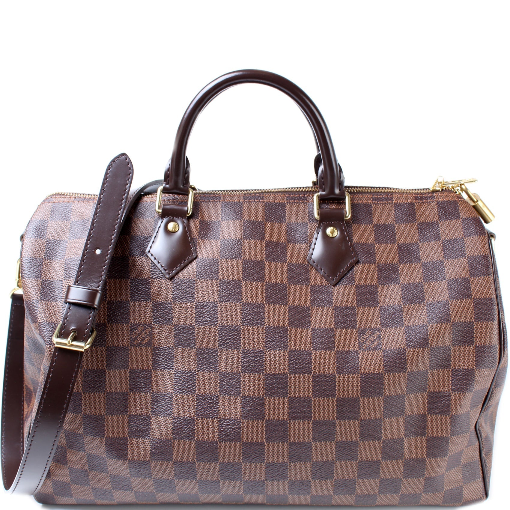 Louis Vuitton Speedy 35 Bandouliere Ebene Damier Handbag Ebene 7