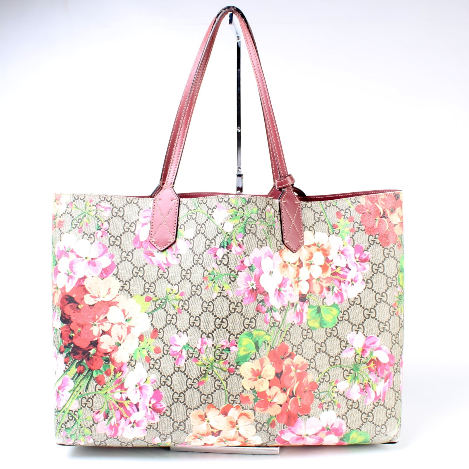 Gucci GG Supreme Blooms Reverse Medium Tote Bag