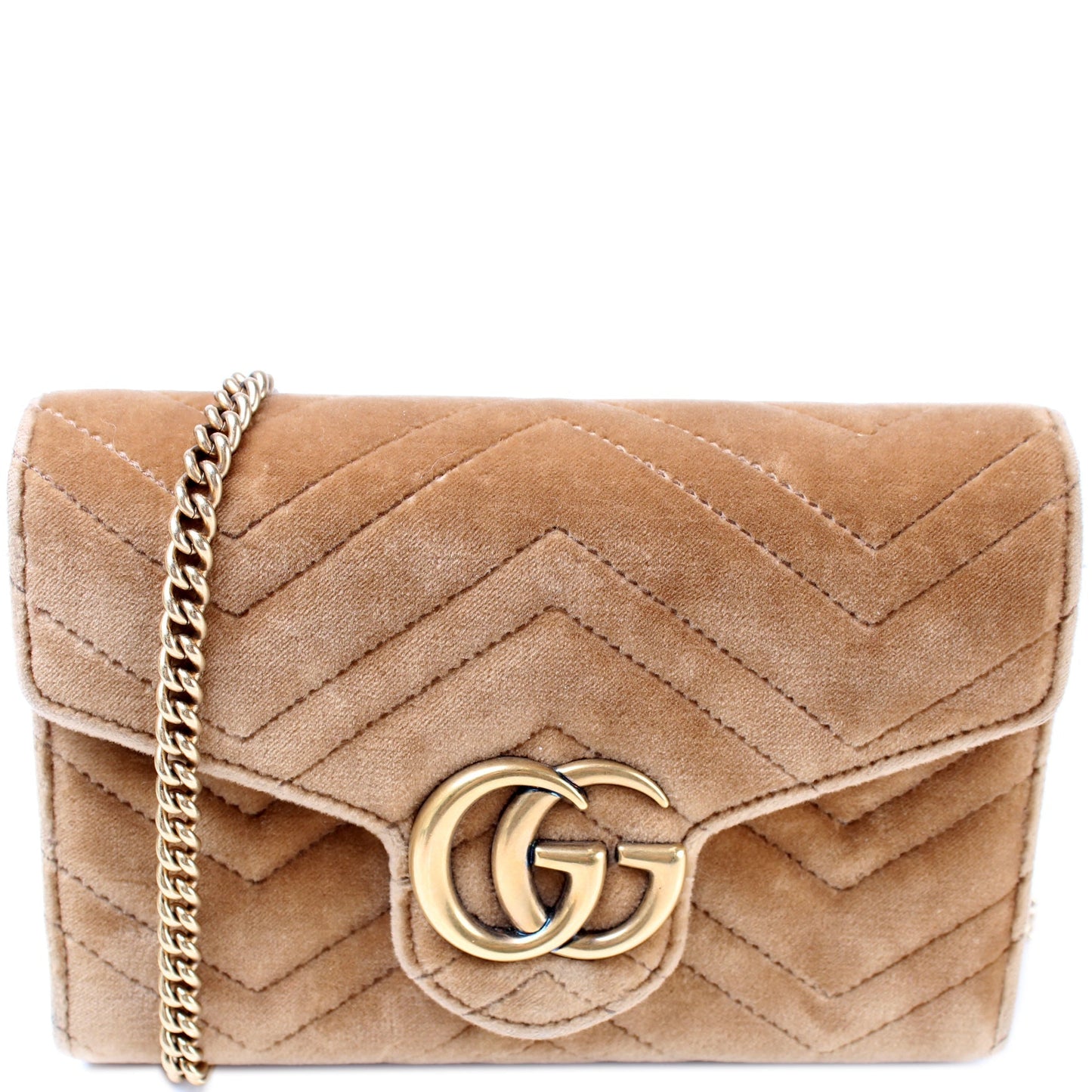 Gucci Marmont Velvet Chain Wallet Case