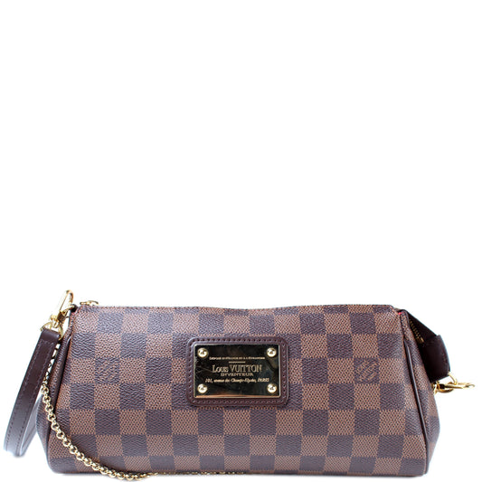 Louis Vuitton Eva Ebene Damier Clutch Bag Ebene 32