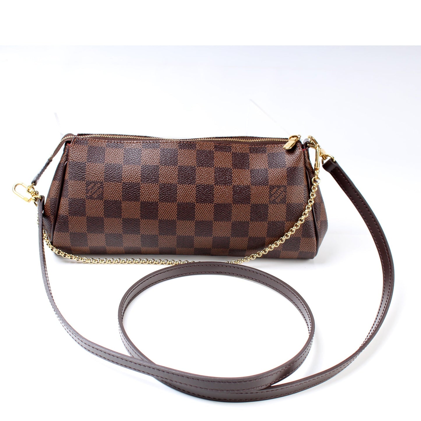 Louis Vuitton Eva Ebene Damier Clutch Bag Ebene 32