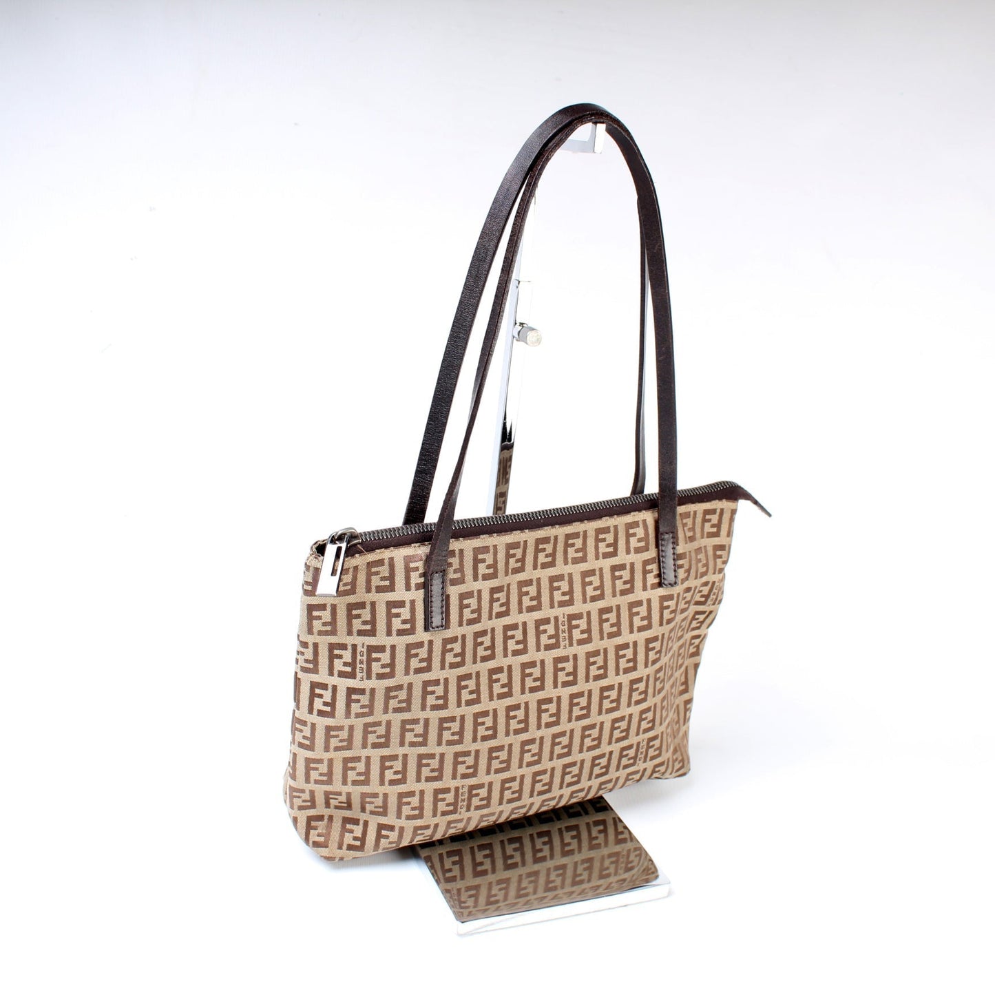 Fendi 8Bh021 Zucchino Tote Bag Small Zip