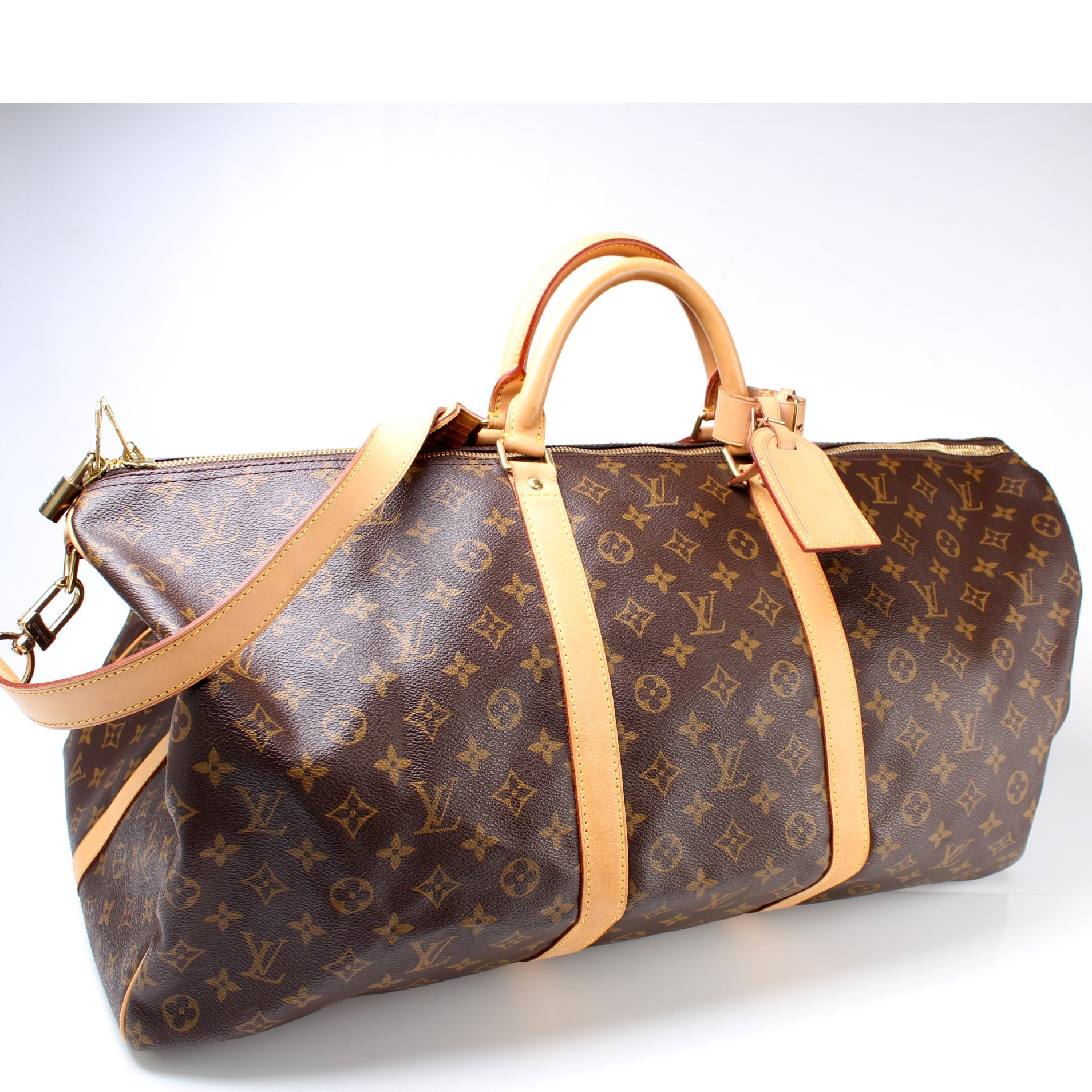 Louis Vuitton Keepall 60 Bandouliere Monogram Travel Bag Monogram 33