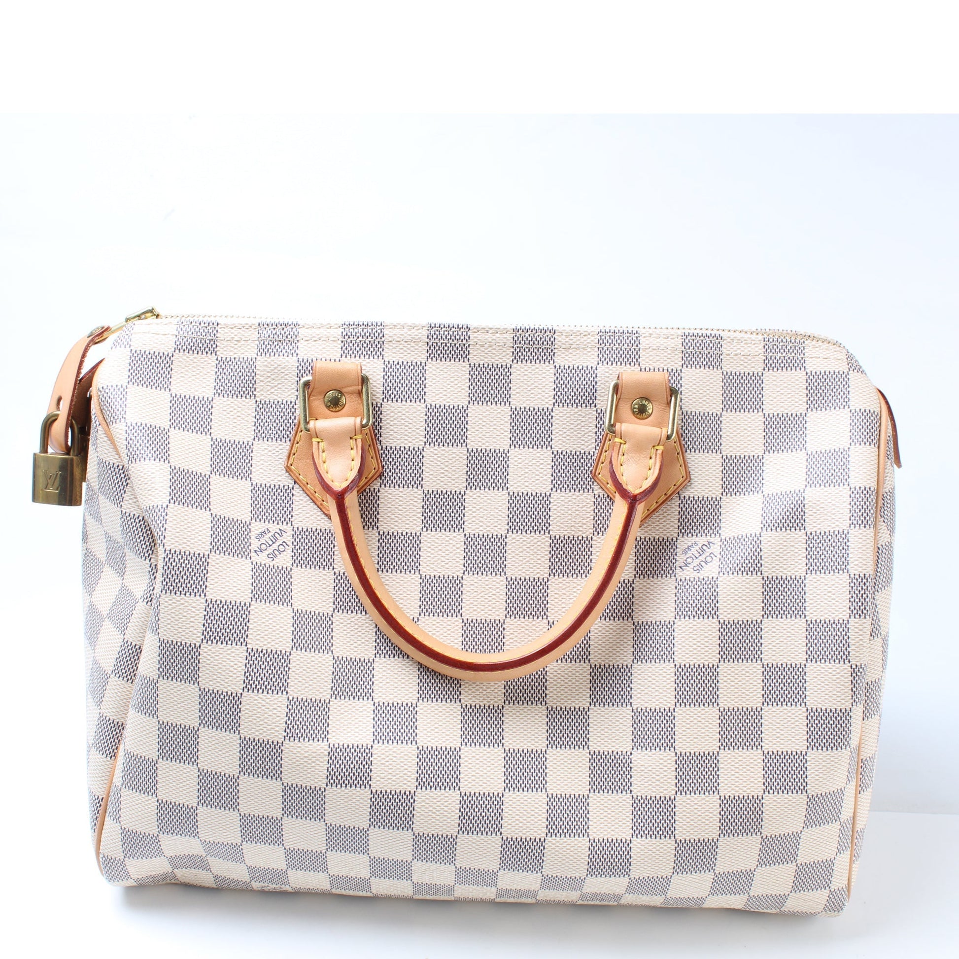 Louis Vuitton Speedy 30 Azur Damier Handbag Azur 35