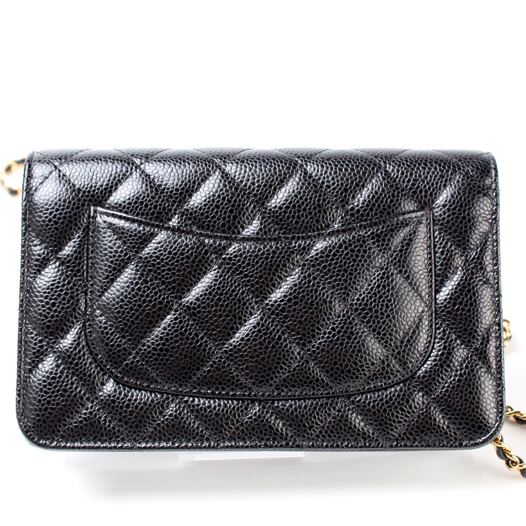 Chanel WOC Classic Quilted Caviar 28M Clutch Bag