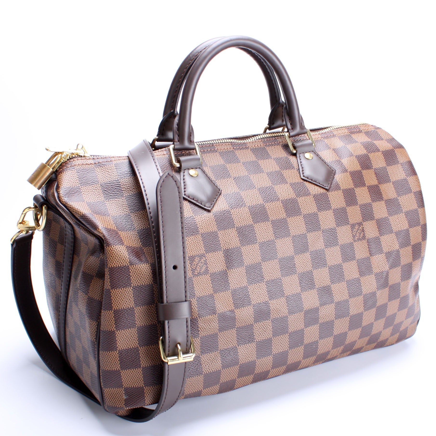 Louis Vuitton Speedy 30 Bandouliere Ebene Damier Handbag Ebene 8