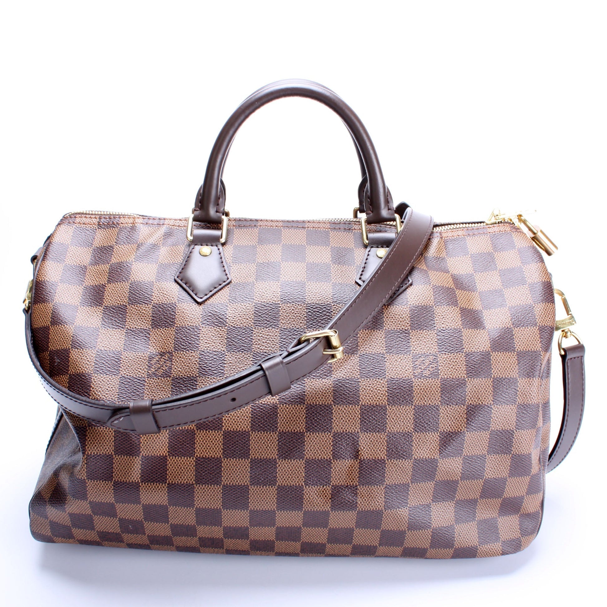 Louis Vuitton Speedy 30 Bandouliere Ebene Damier Handbag Ebene 8