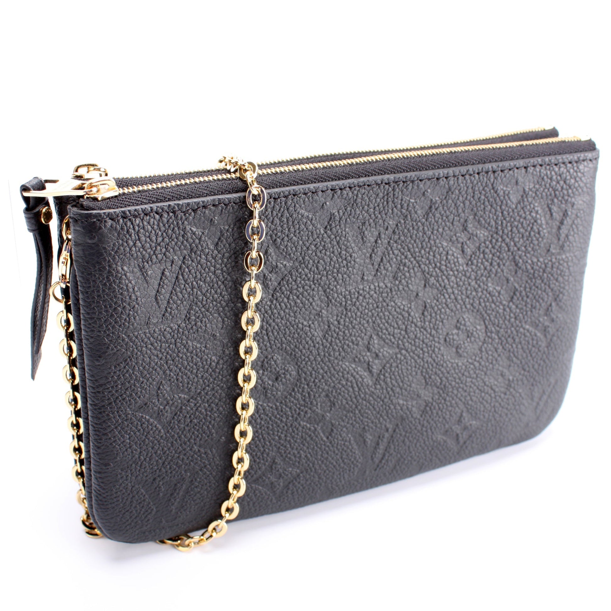 Louis Vuitton Double Zip Pochette Empreinte Clutch Bag Pochette Empreinte