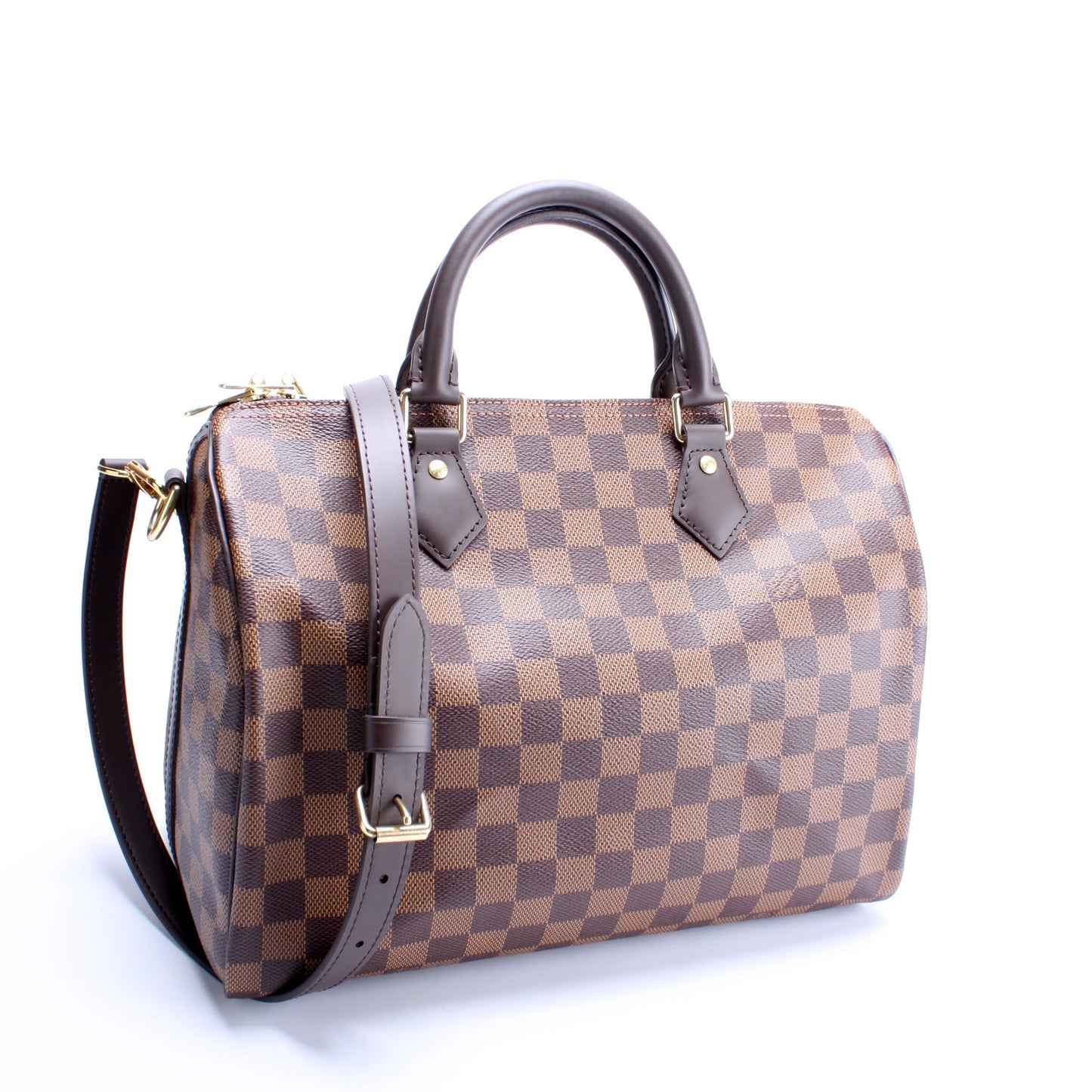 Louis Vuitton Speedy 30 Bandouliere Ebene Damier Handbag Ebene 15