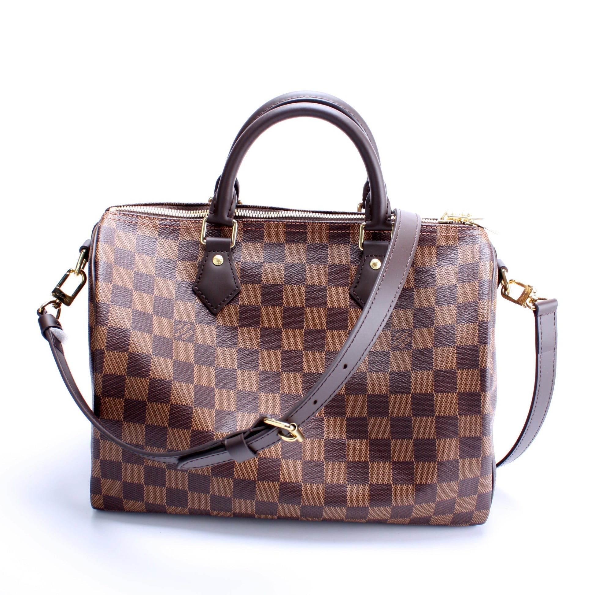 Louis Vuitton Speedy 30 Bandouliere Ebene Damier Handbag Ebene 15