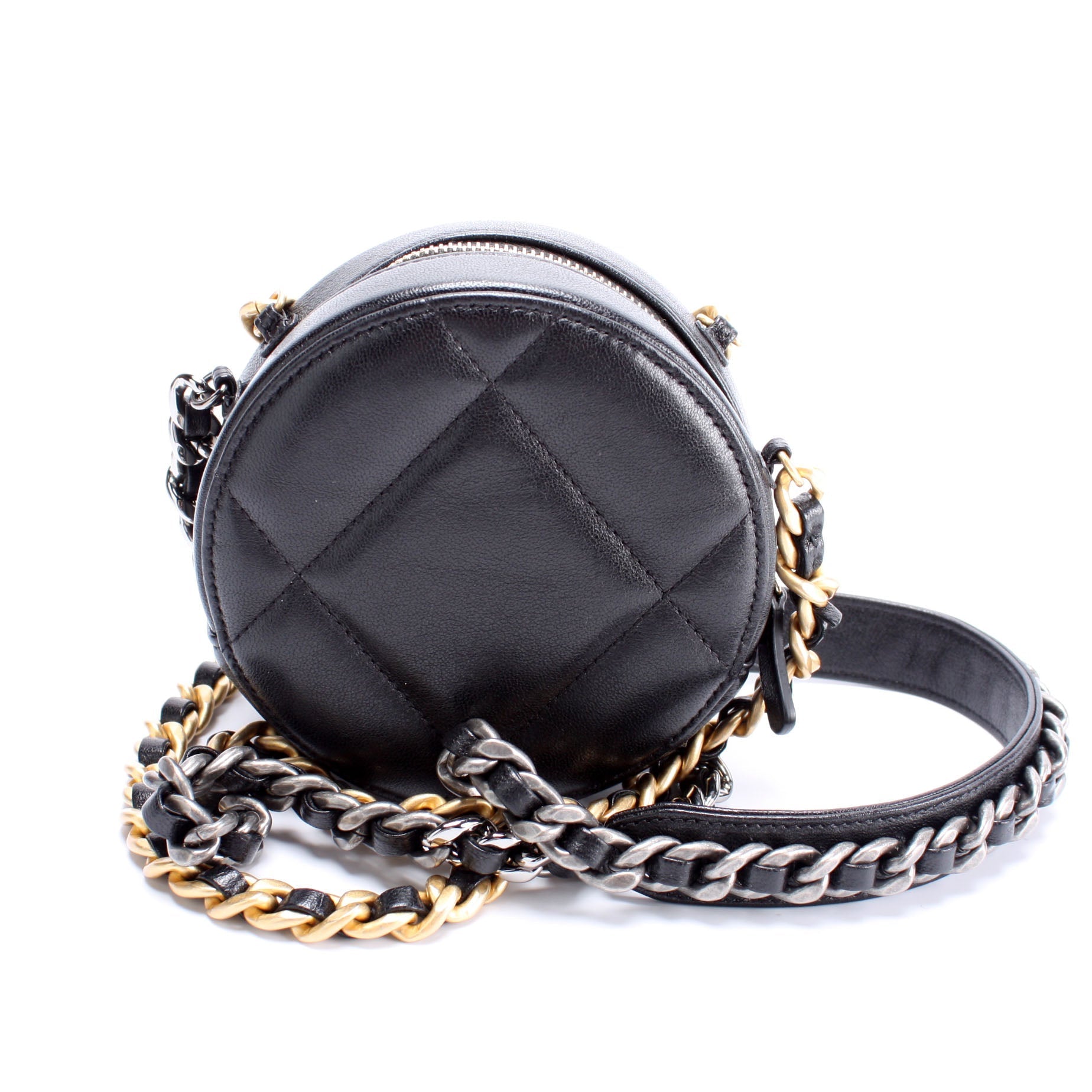 Chanel 19 Round Goatskin 29M Clutch Bag