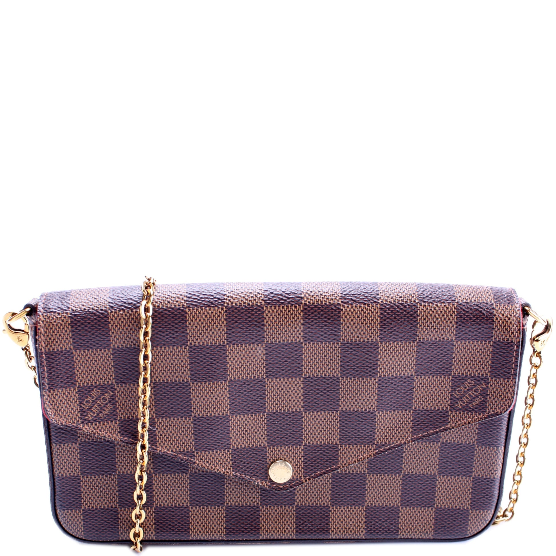 Louis Vuitton Pochette Felicie Ebene Damier Clutch Bag Ebene 2