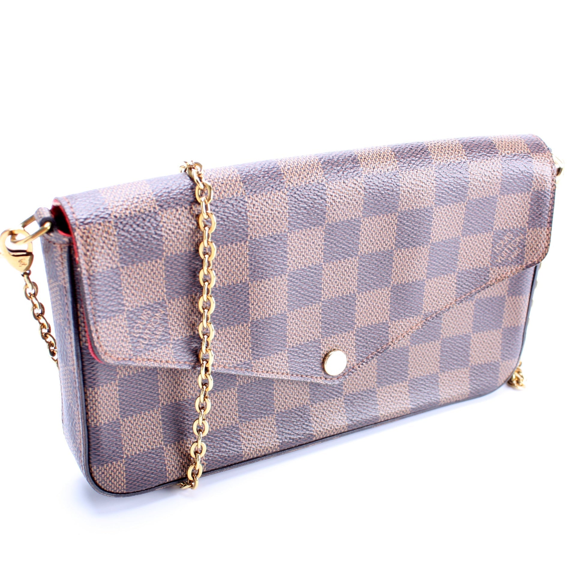 Louis Vuitton Pochette Felicie Ebene Damier Clutch Bag Ebene 2