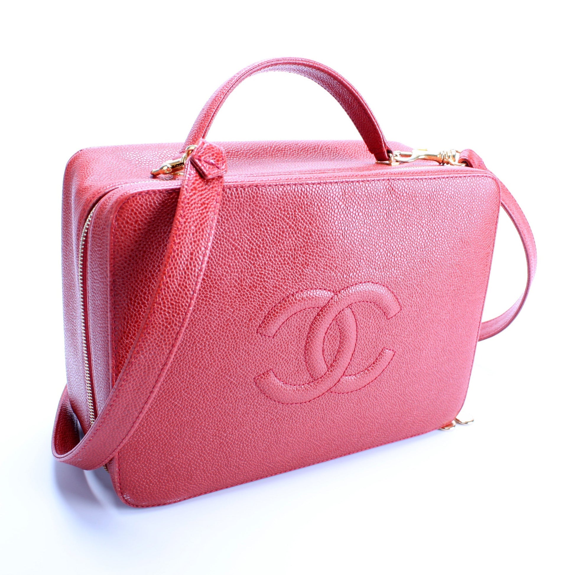 Chanel Lunchbox Vanity Caviar 5M Handbag