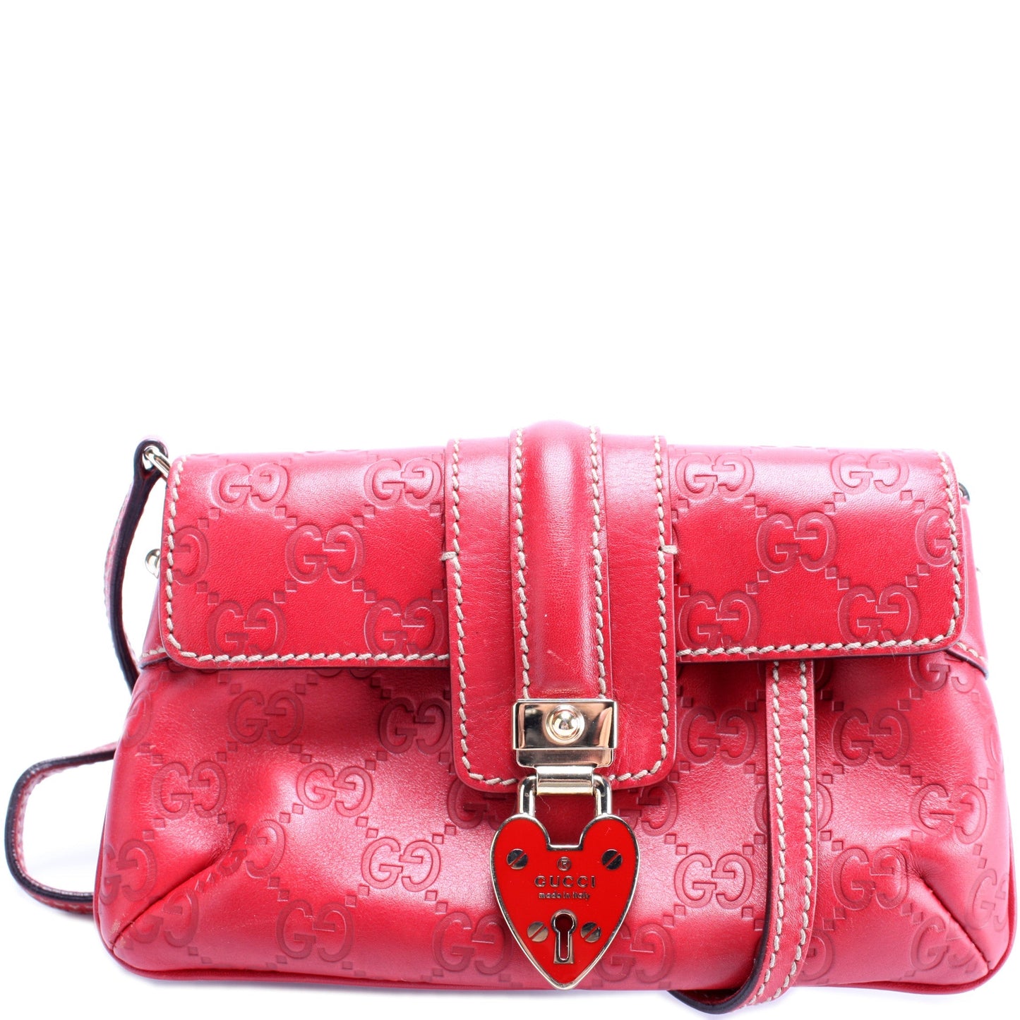 Gucci GG Heart Lock Leather Mini Bag