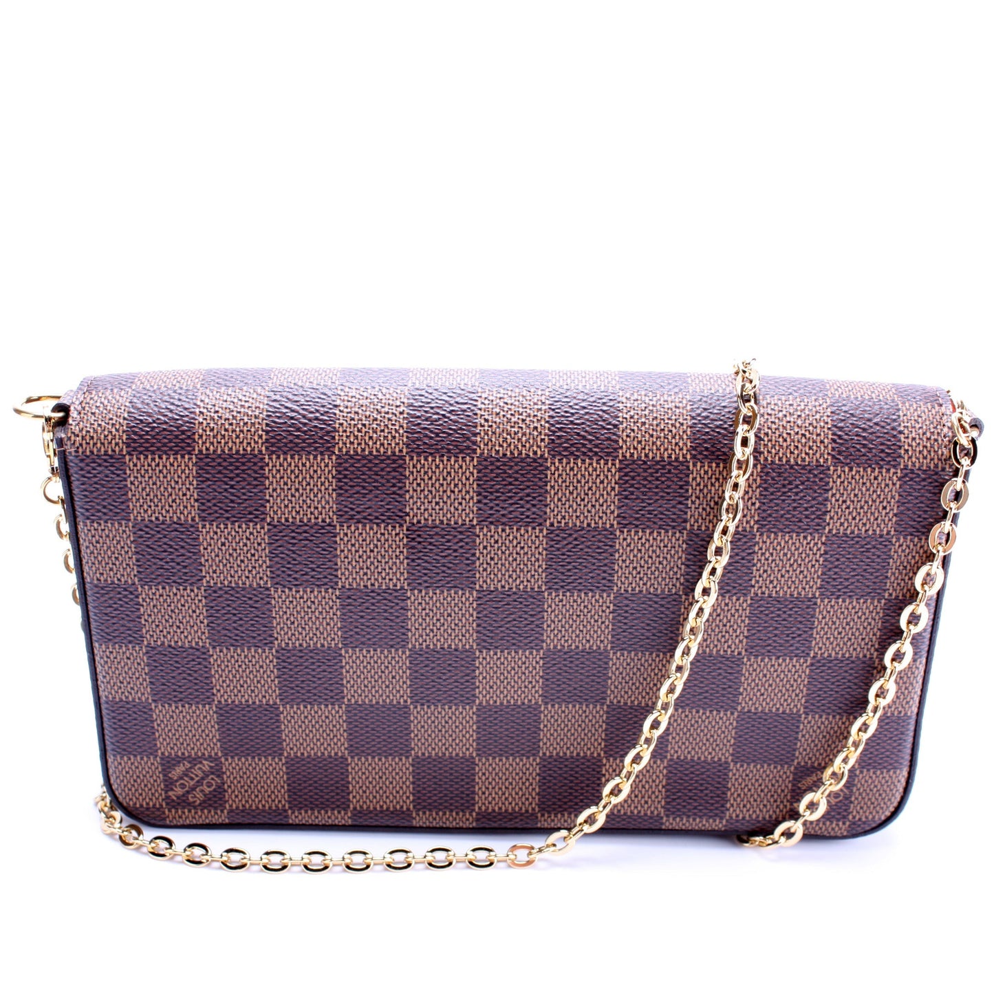 Louis Vuitton Pochette Felicie Ebene Damier Clutch Bag Ebene 9