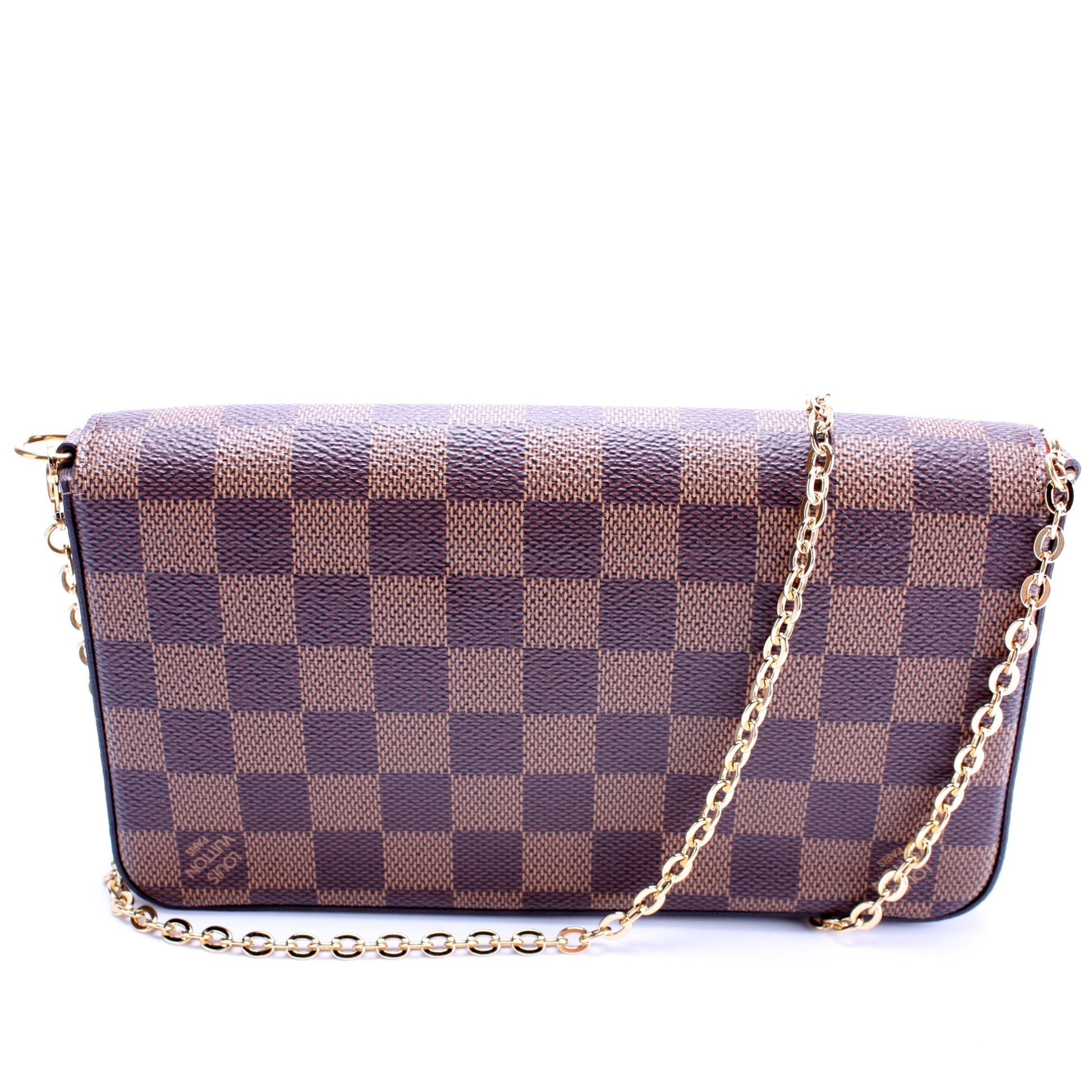 Louis Vuitton Pochette Felicie Ebene Damier Clutch Bag Ebene 9