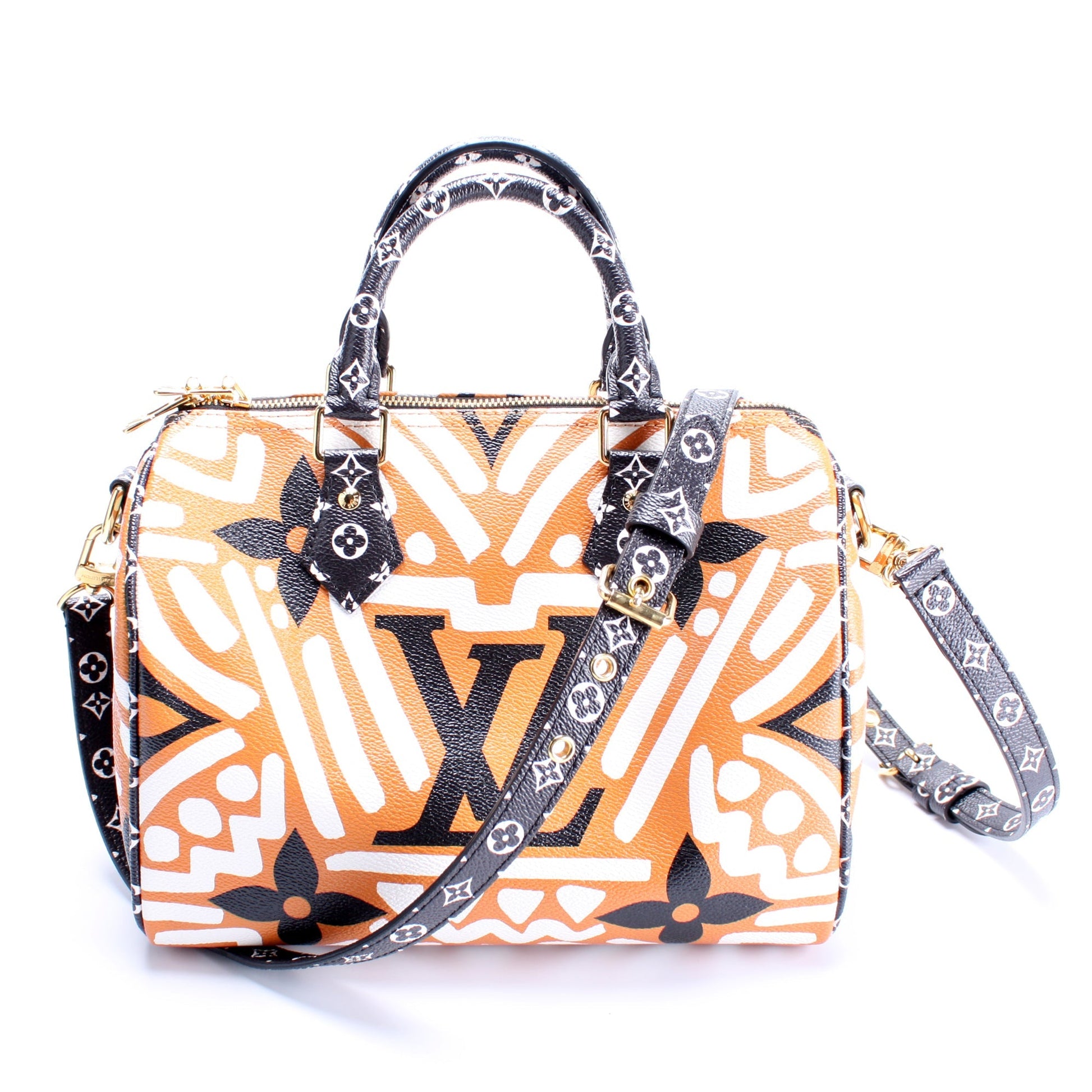 Louis Vuitton Speedy 25 Bandouliere Giant Crafty Monogram Handbag