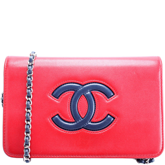 Chanel CC WOC Bicolor Calfskin 22M Clutch Bag