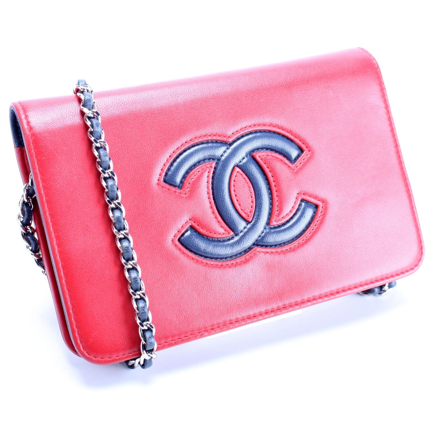 Chanel CC WOC Bicolor Calfskin 22M Clutch Bag