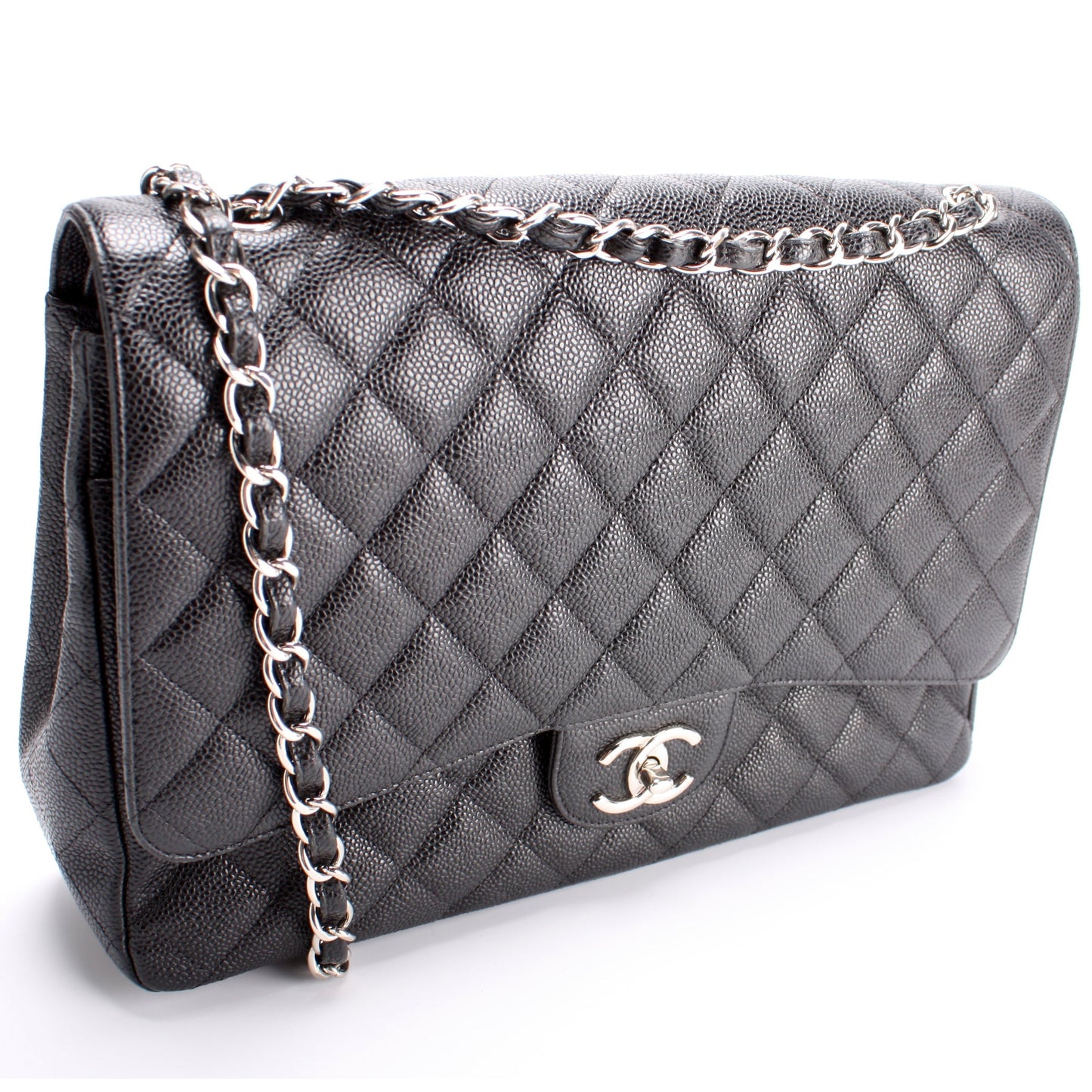 Chanel Classic Flap Maxi Caviar 17-20M Handbag
